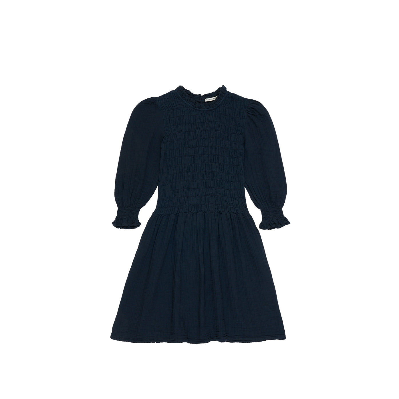 Girls Navy Cotton Dress