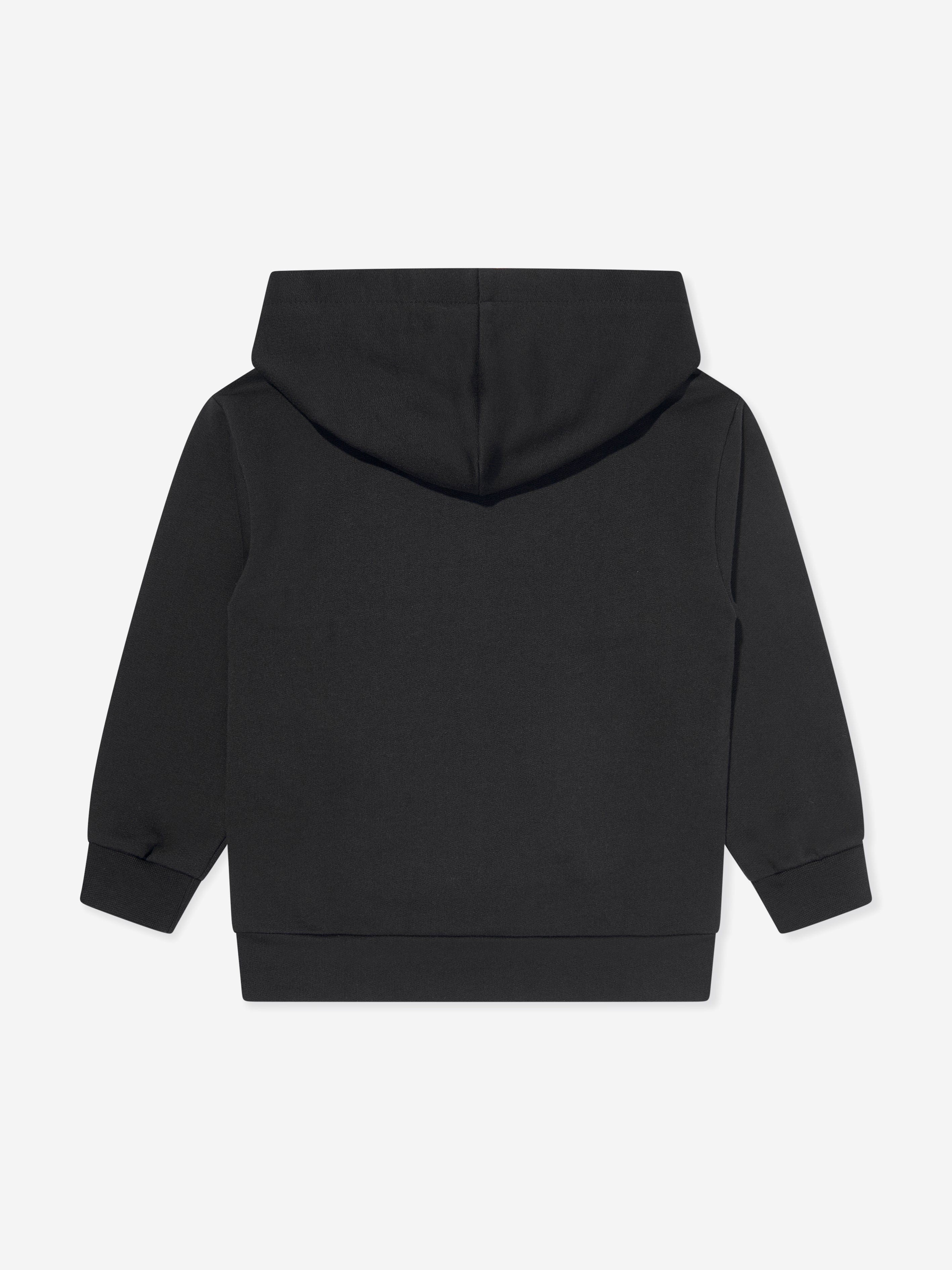 Girls Embroidered Hoodie in Black