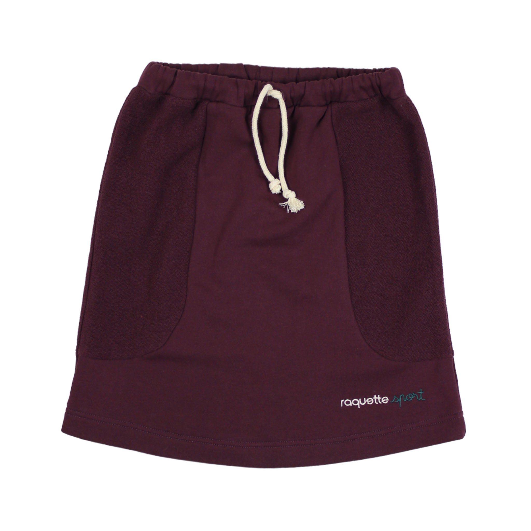 Girls Purple Logo Cotton Skirt