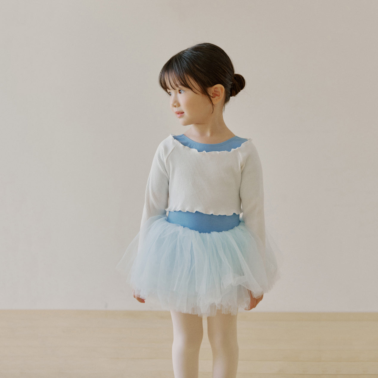 Girls White Crop Ballet T-Shirt