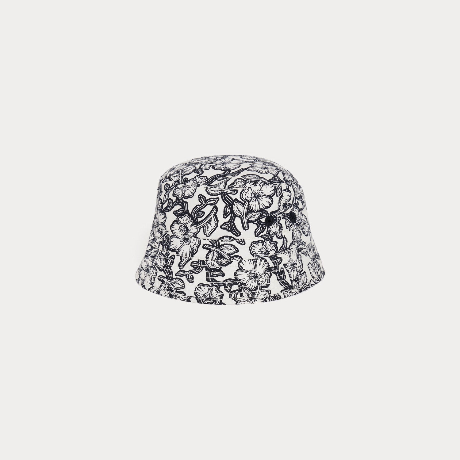 Boys Black Flower Bucket Hat