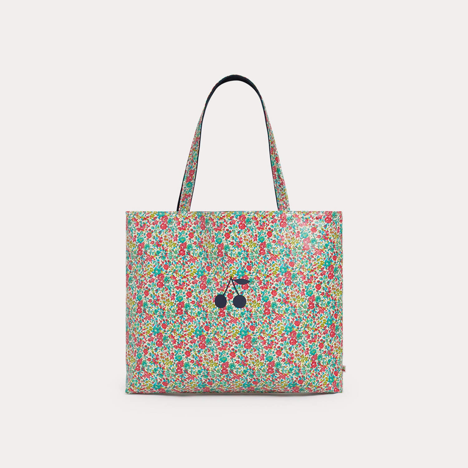 Girls Multicolor Floral Logo Handbag