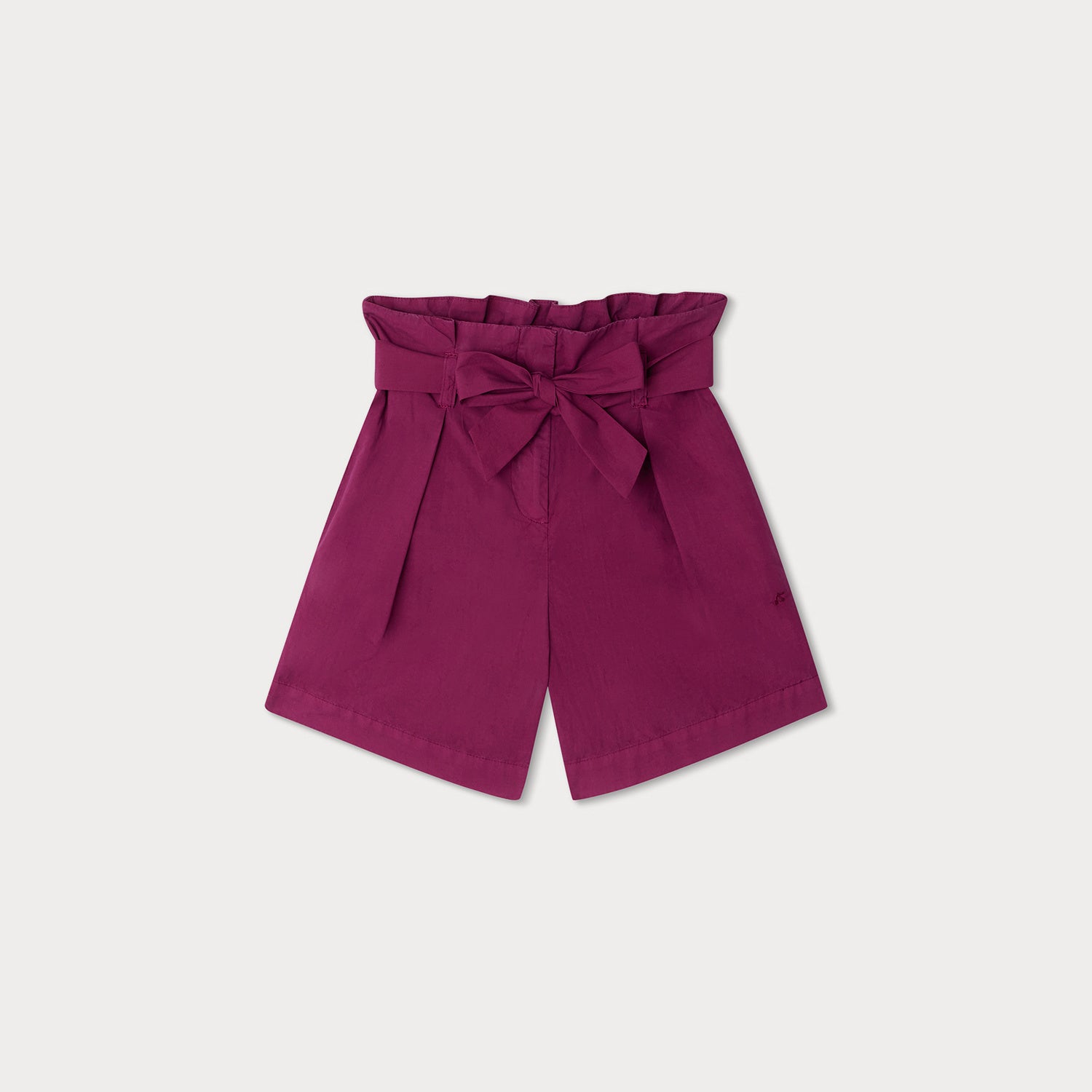 Girls Fuchsia Cotton Shorts
