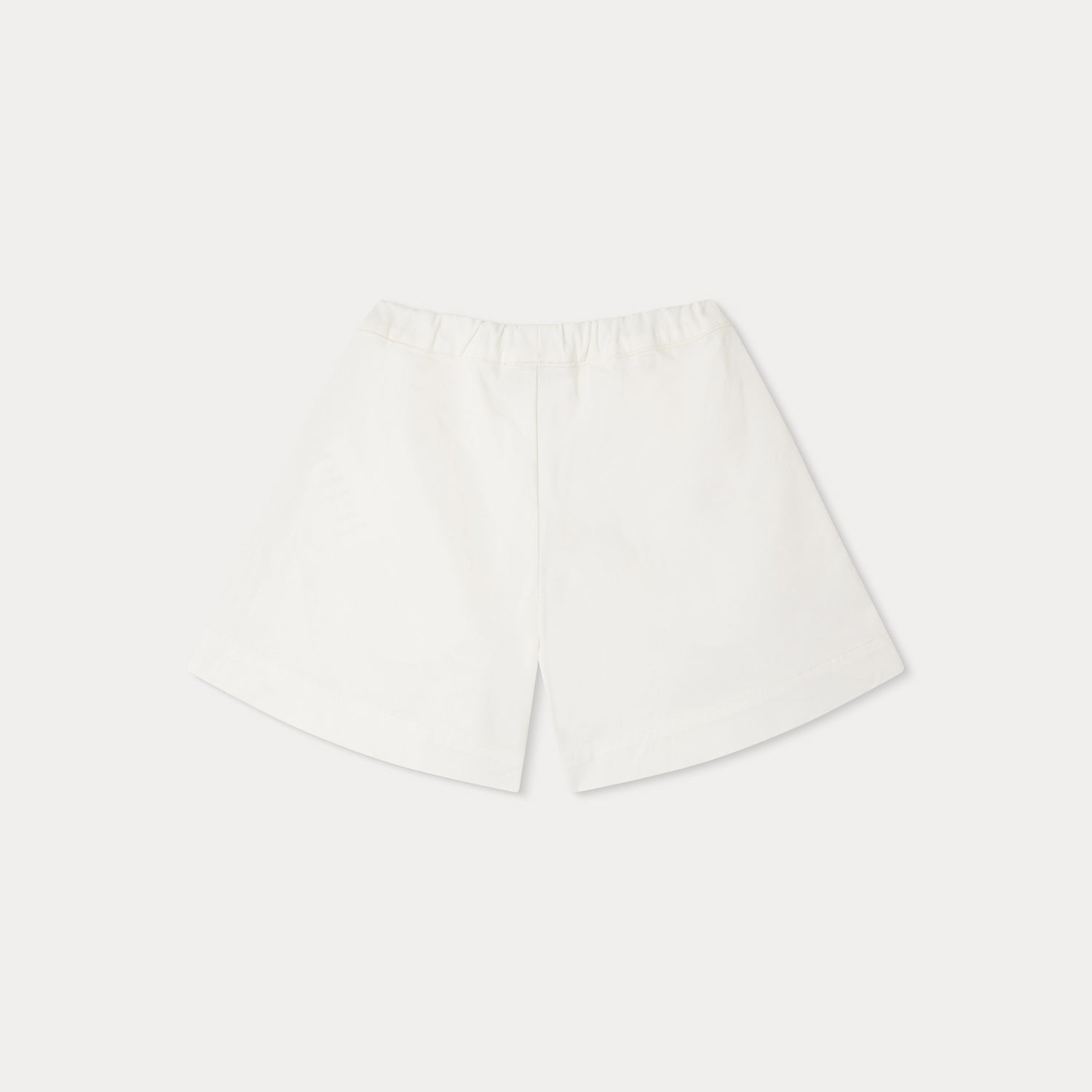 Girls White Cotton Shorts