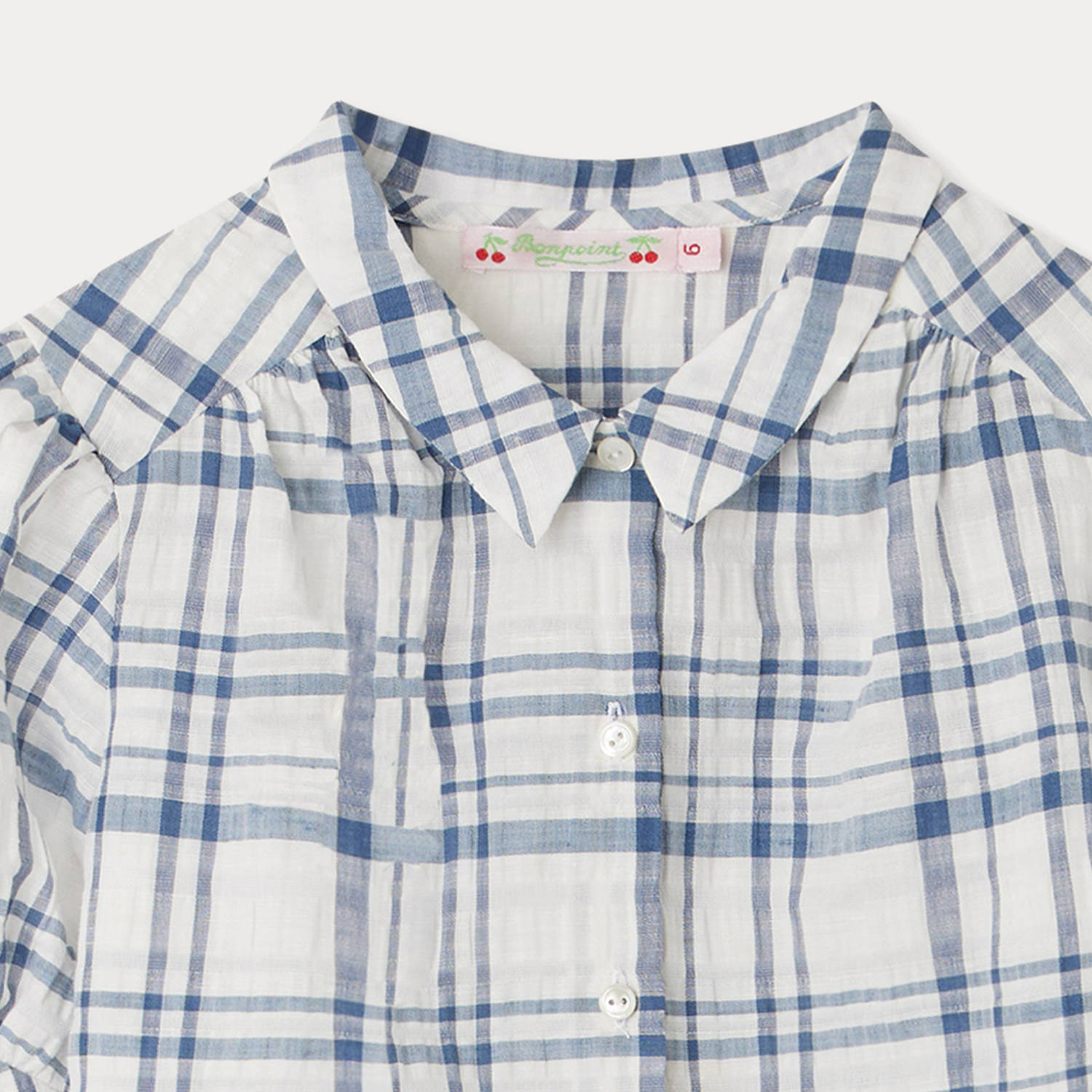 Girls Blue Check Shirt