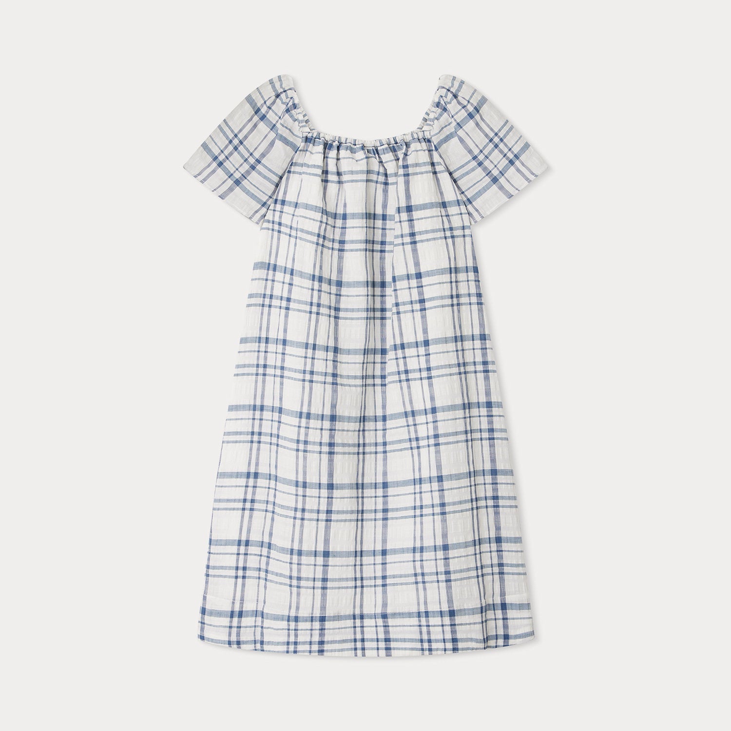 Girls Blue Check Dress