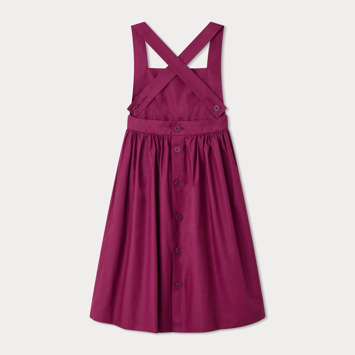 Girls Violet Cotton Dress
