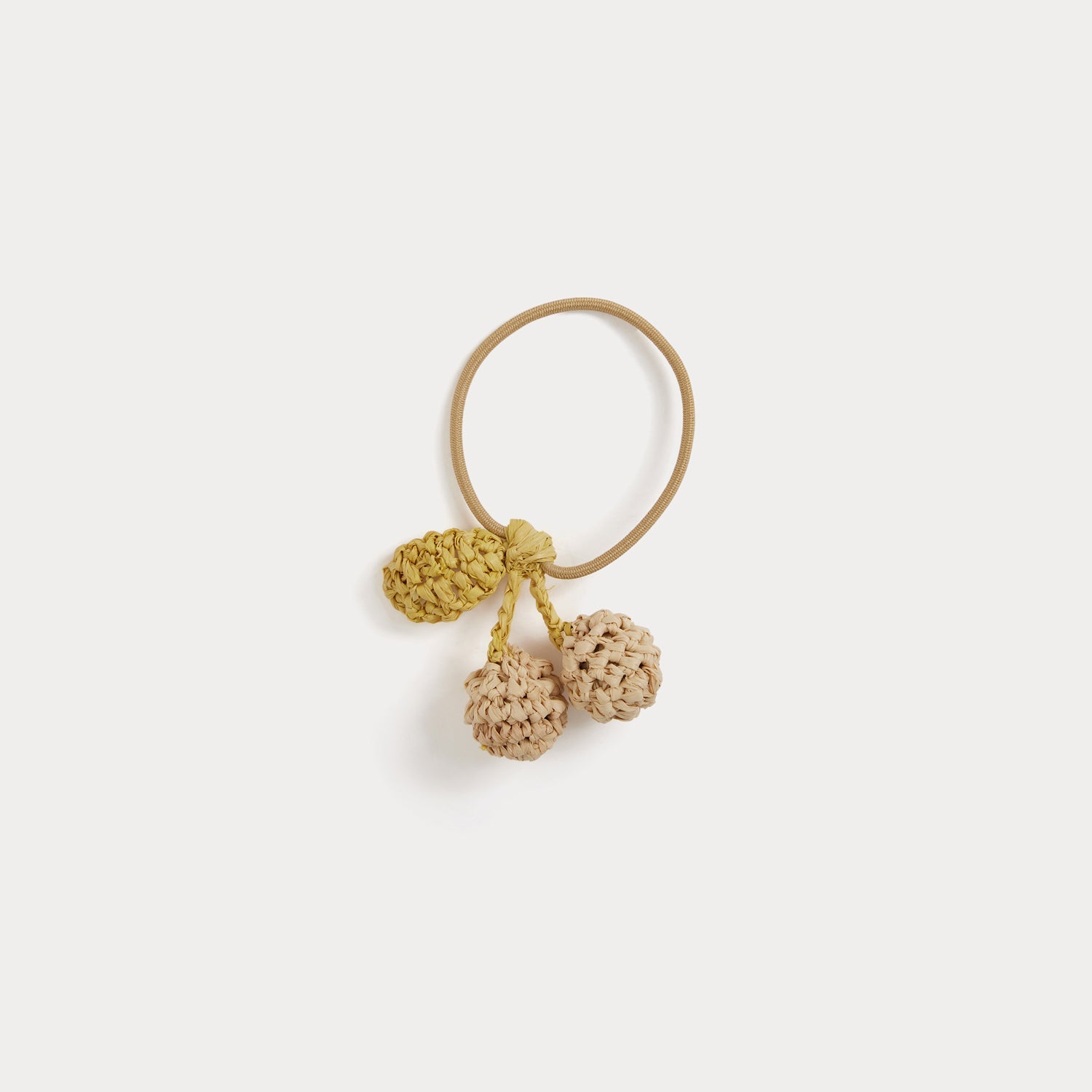 Girls Beige Cherry Hair Ring