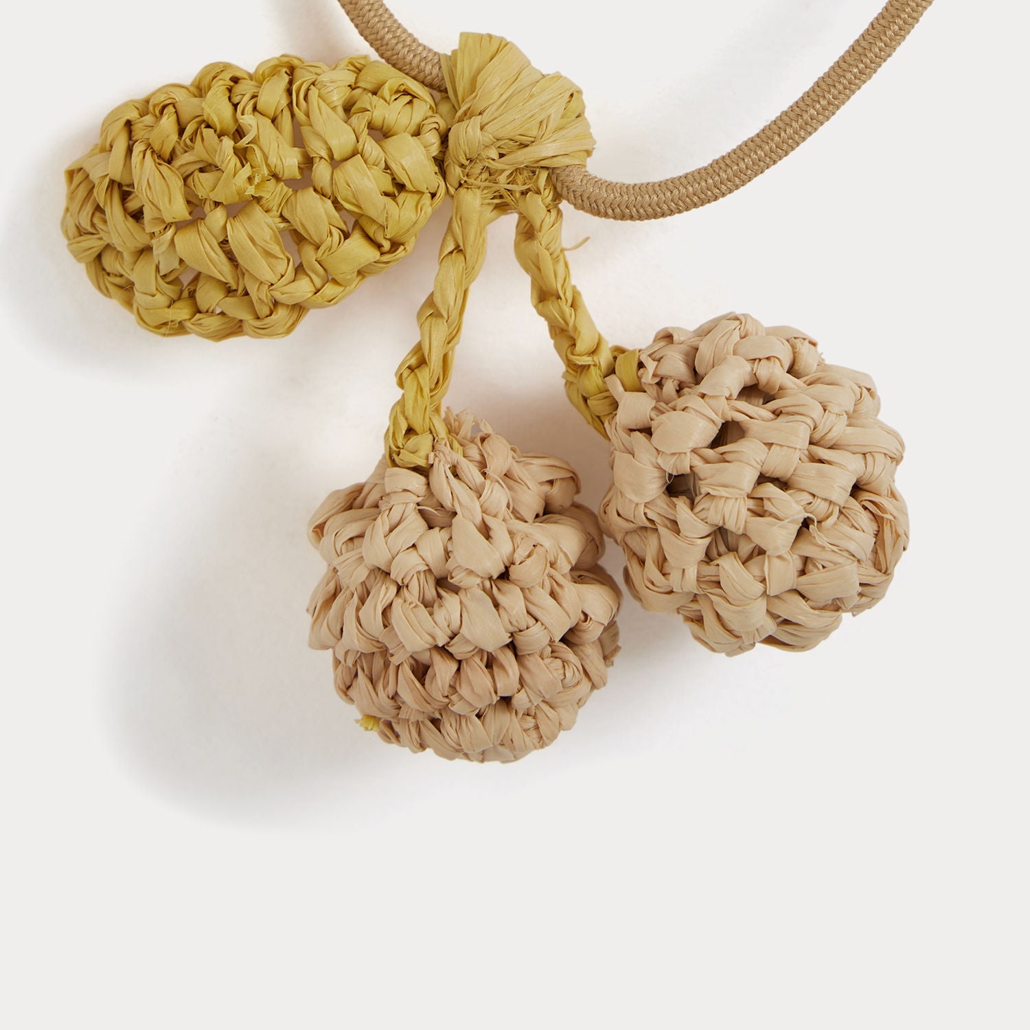 Girls Beige Cherry Hair Ring