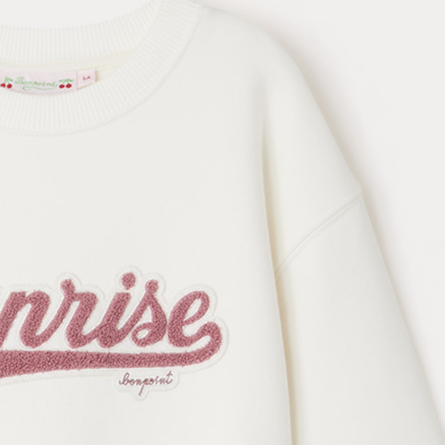 Girls White Logo Cotton Sweatshirt