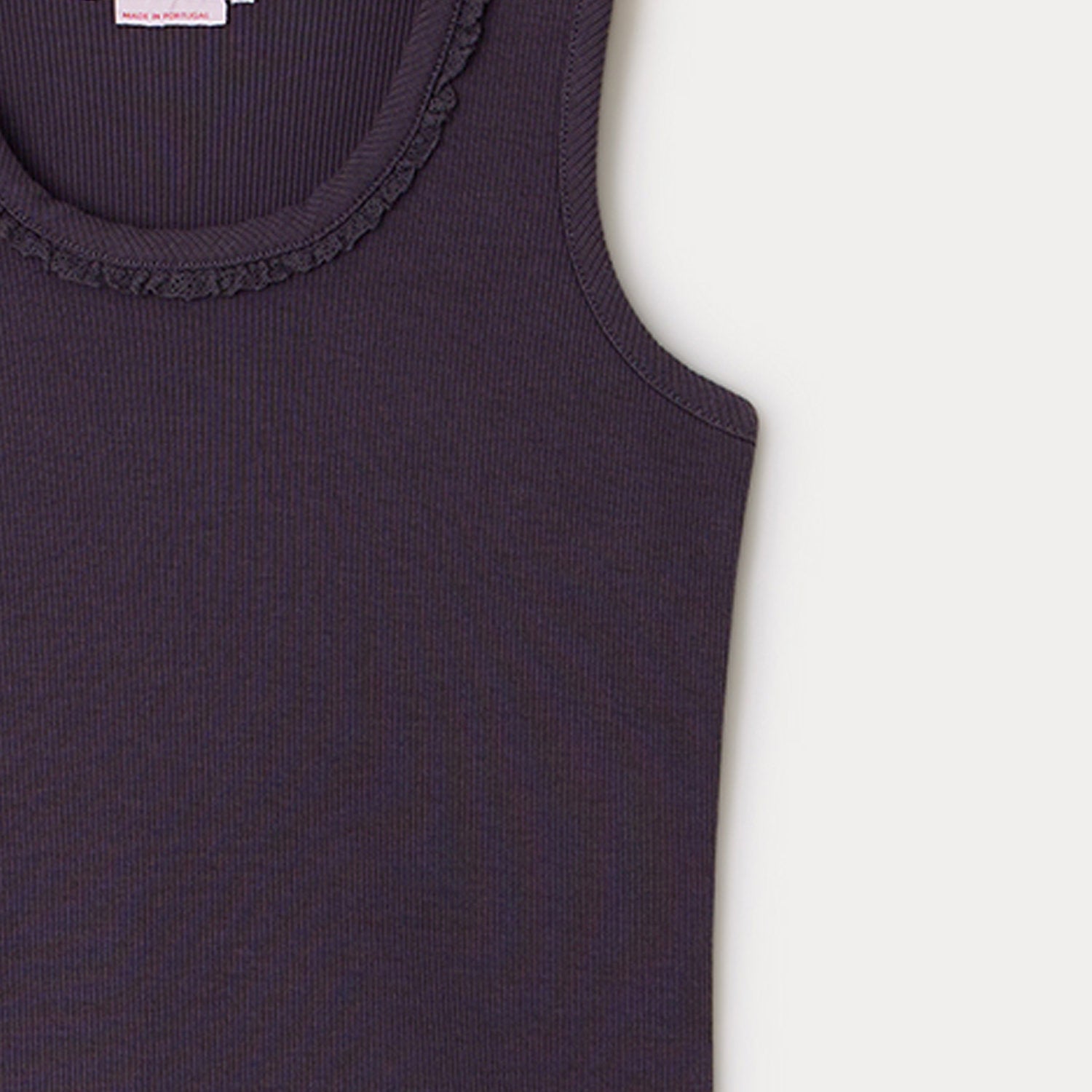 Girls Navy Cotton Vest