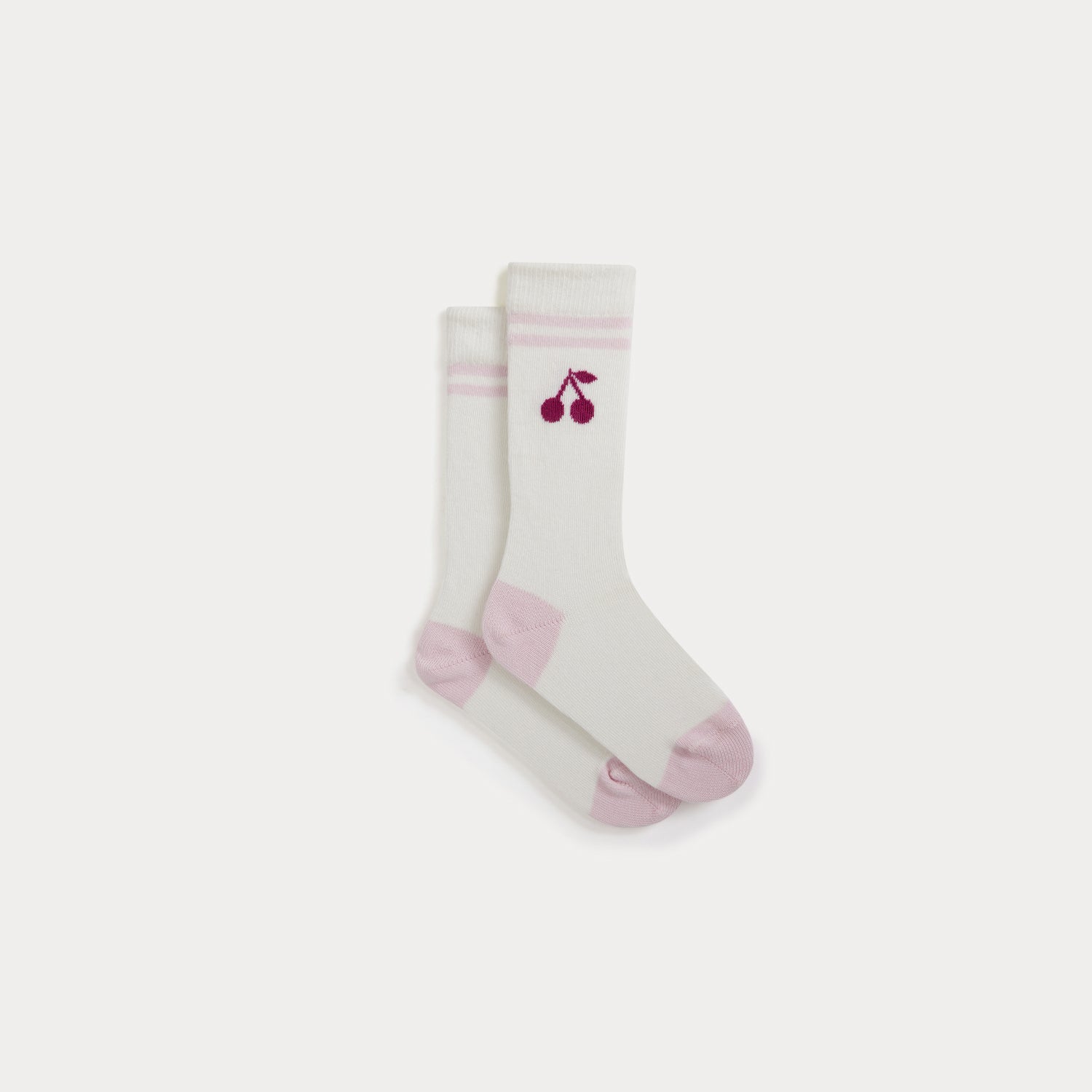 Girls White Logo Cotton Socks