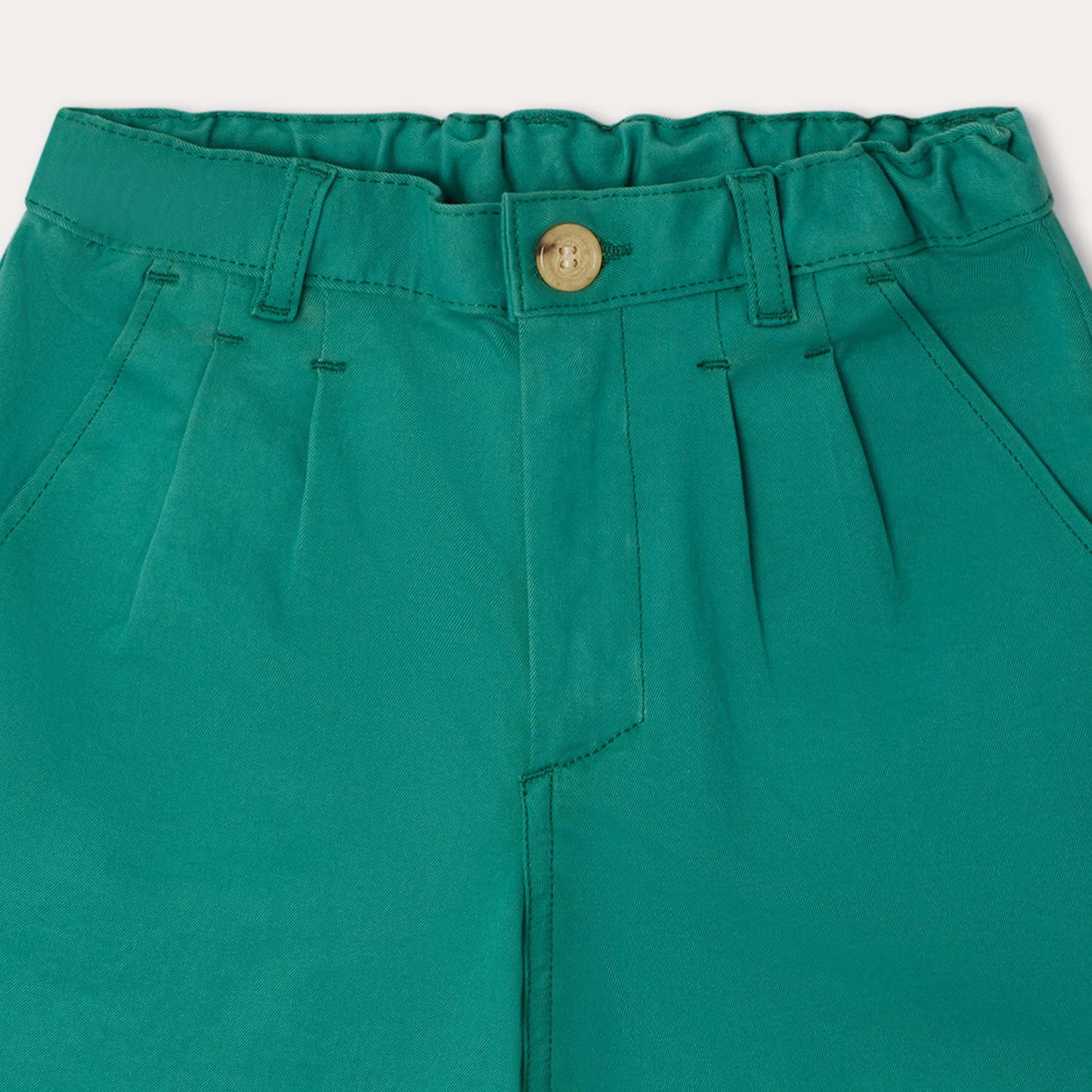 Boys & Girls Lake Green Cotton Shorts