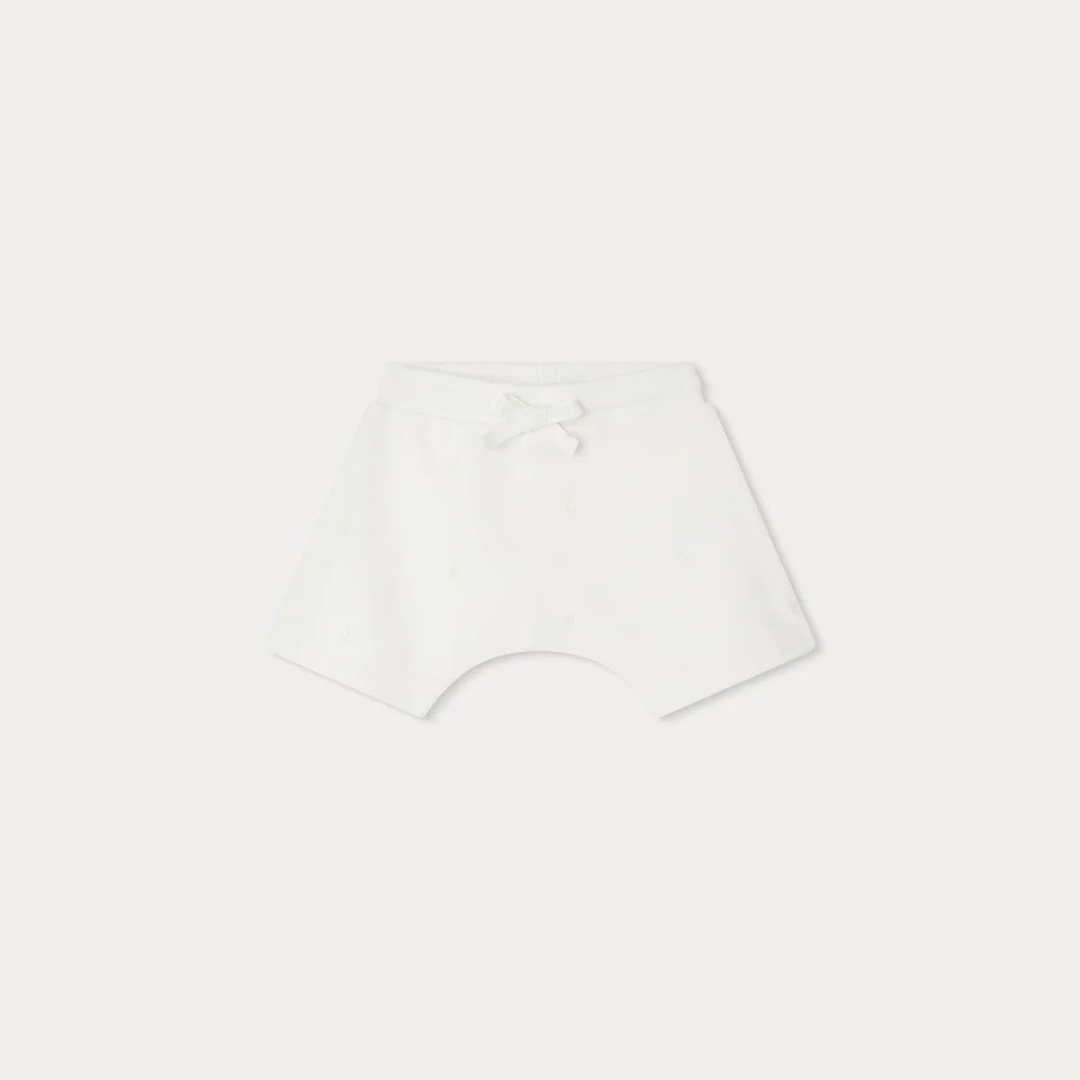 Baby Girls White Cotton Shorts