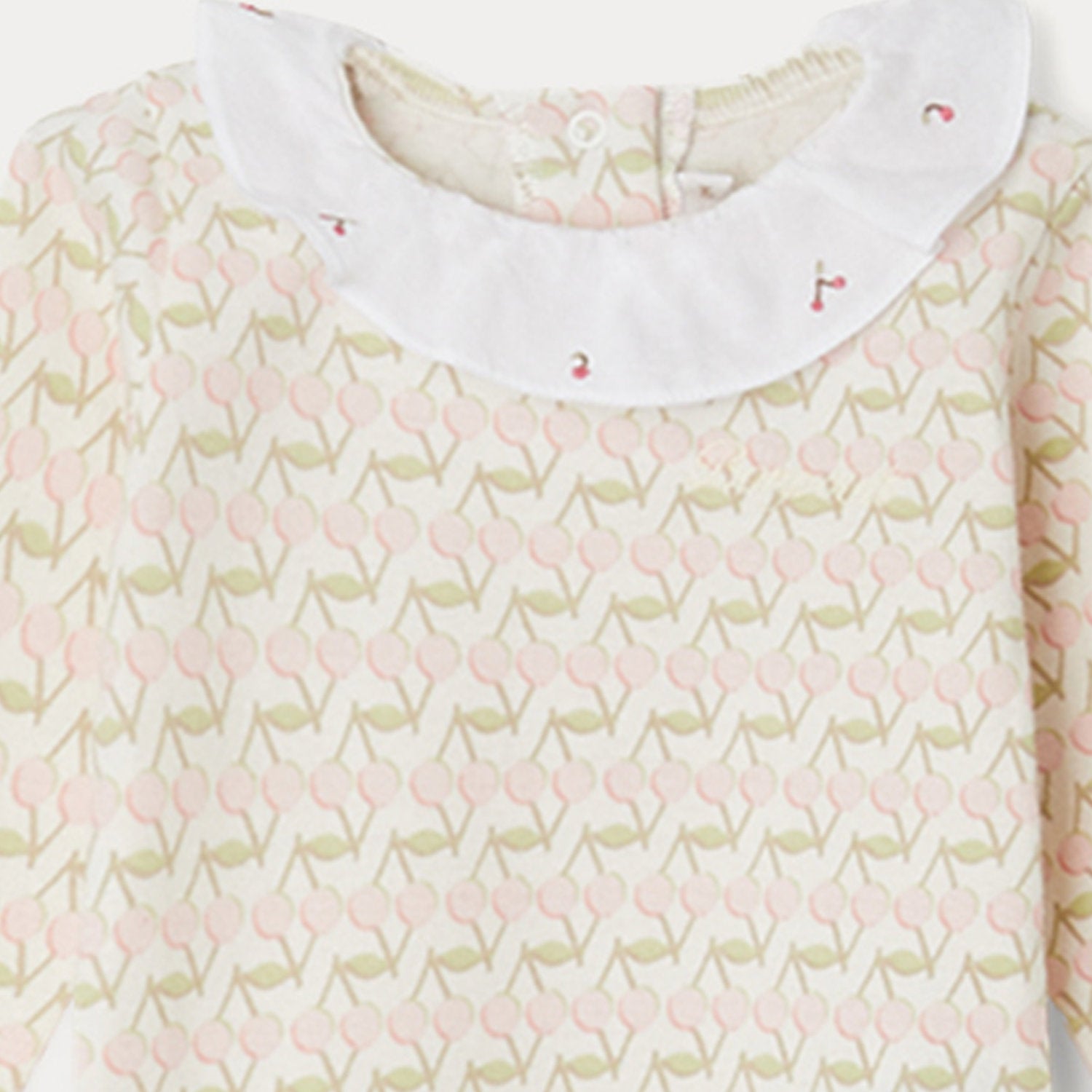 Baby Girls Pink Logo Cotton Babysuit