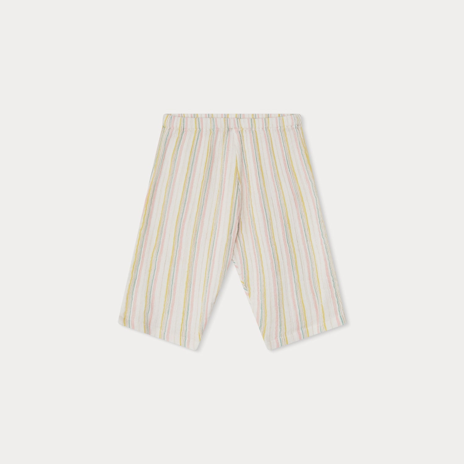 Baby Boys White Stripes Cotton Trousers