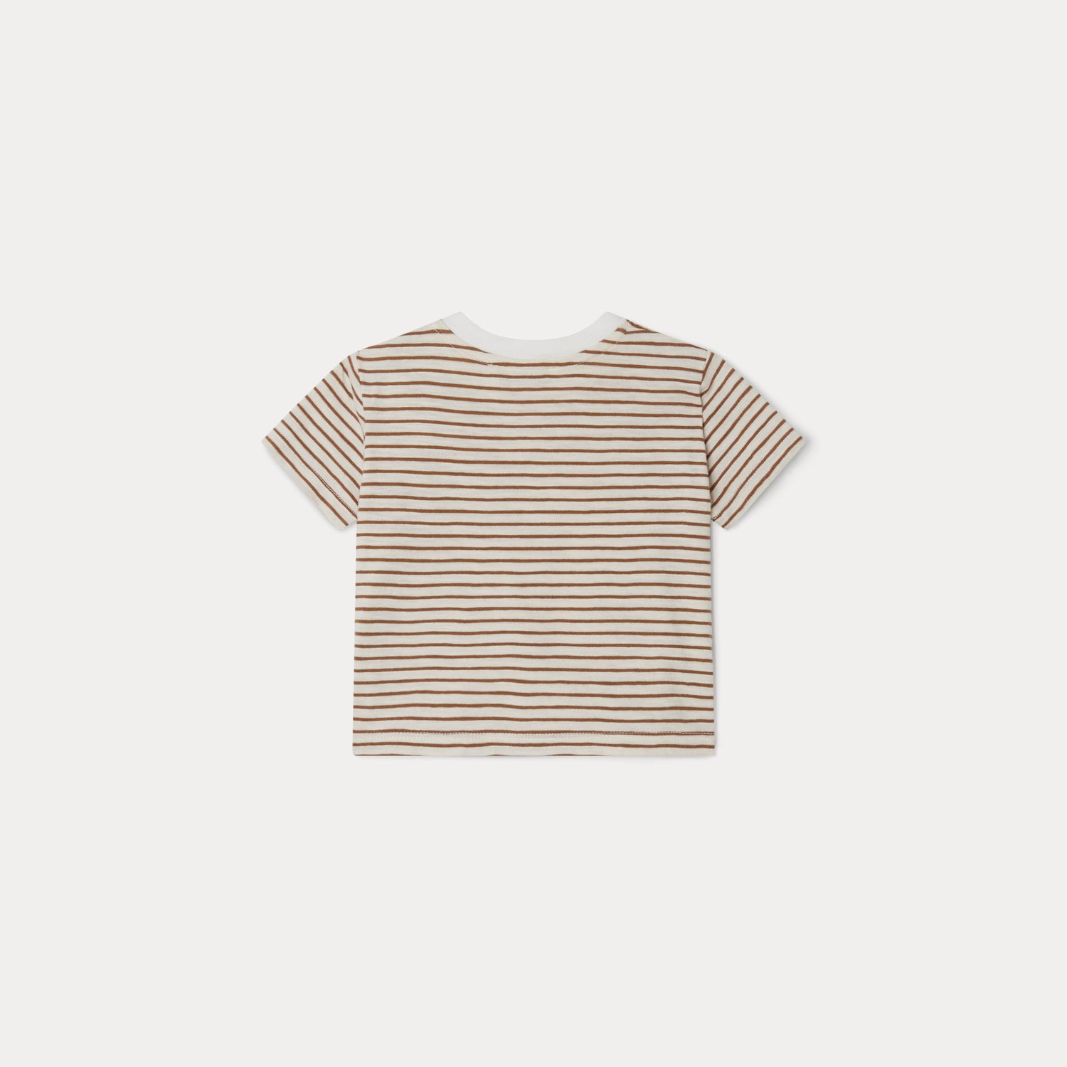 Baby Boys Caramel Stripes Cotton T-Shirt