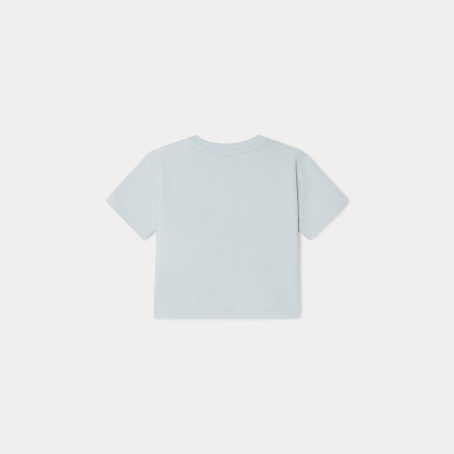 Baby Boys Light Blue Printed Cotton T-Shirt