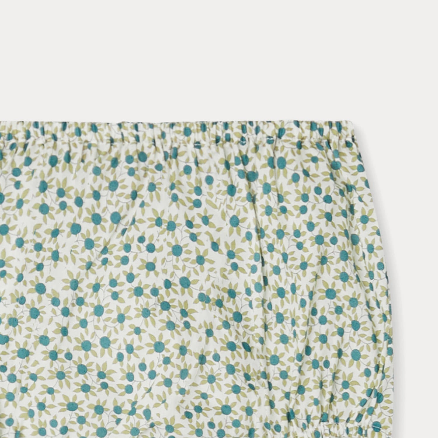 Baby Girls Green Floral Cotton Bloomers