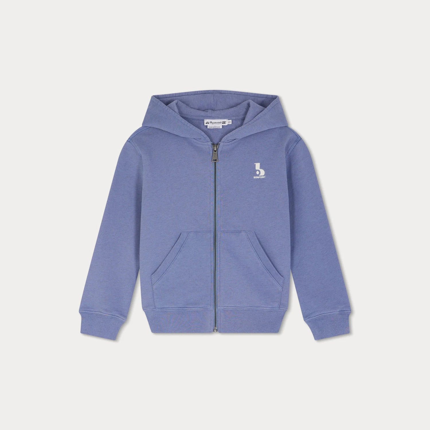 Boys Blue Cotton Zip-Up Jacket