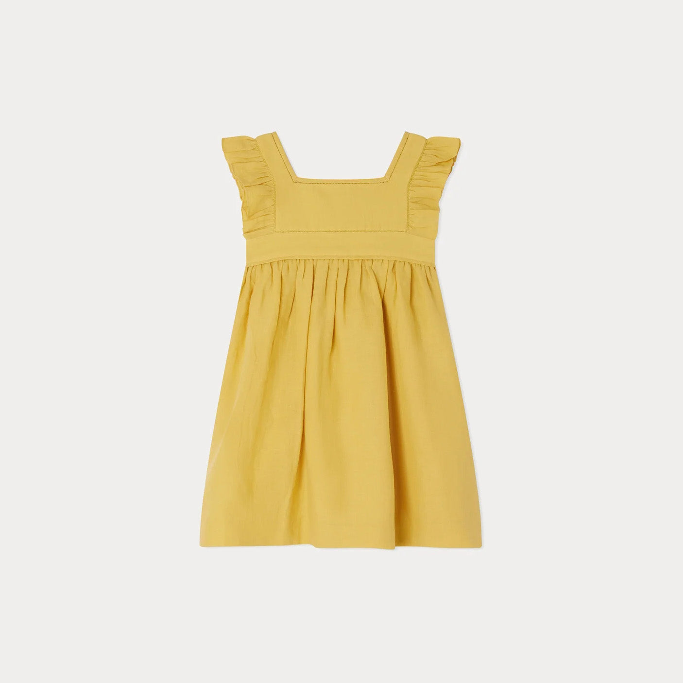 Girls Yellow Cotton Dress