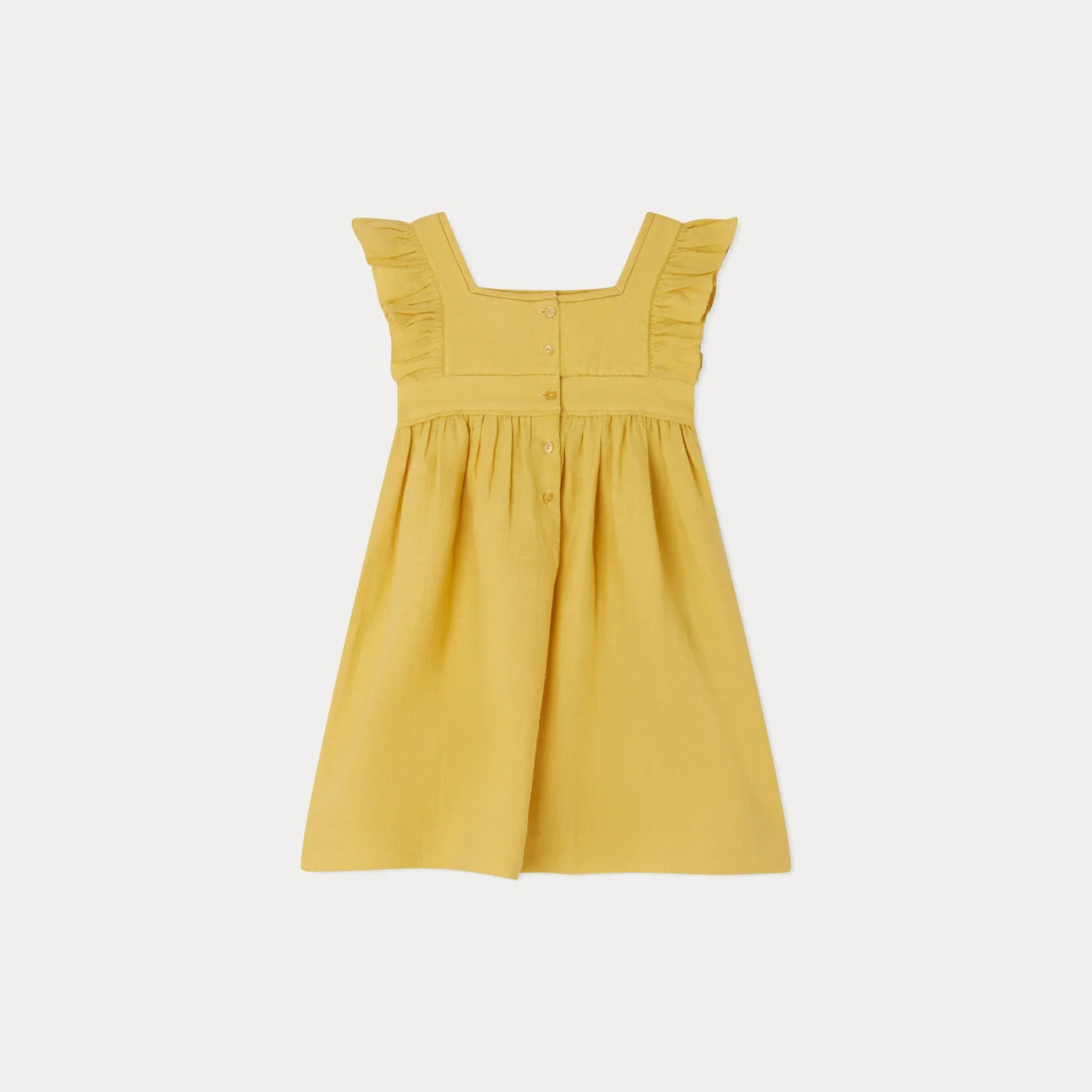 Girls Yellow Cotton Dress