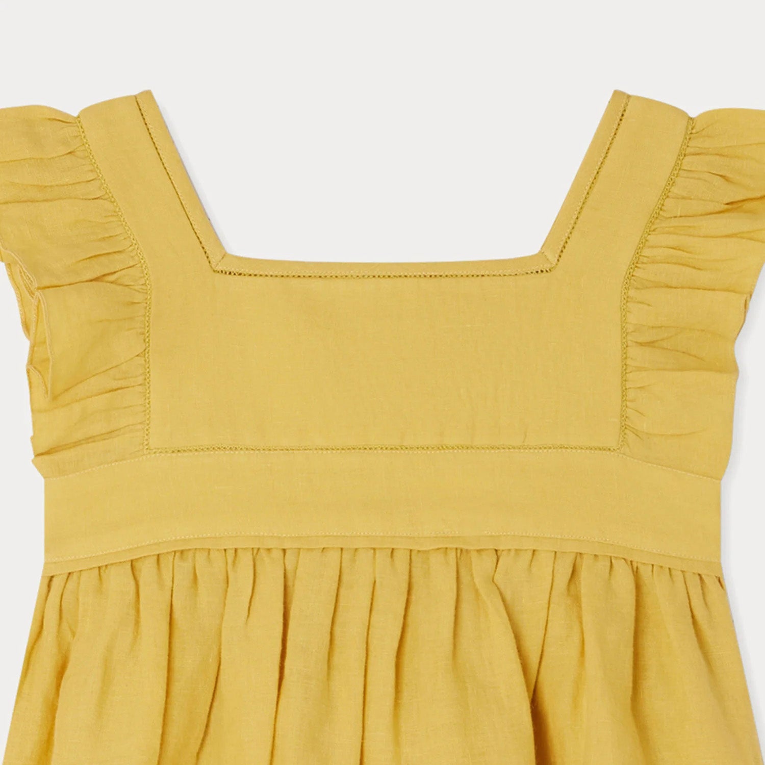Girls Yellow Cotton Dress