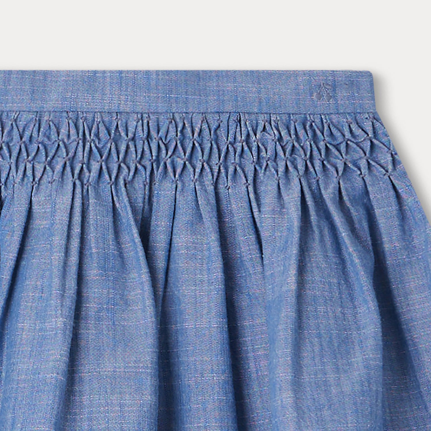 Girls Blue Cotton Skirt