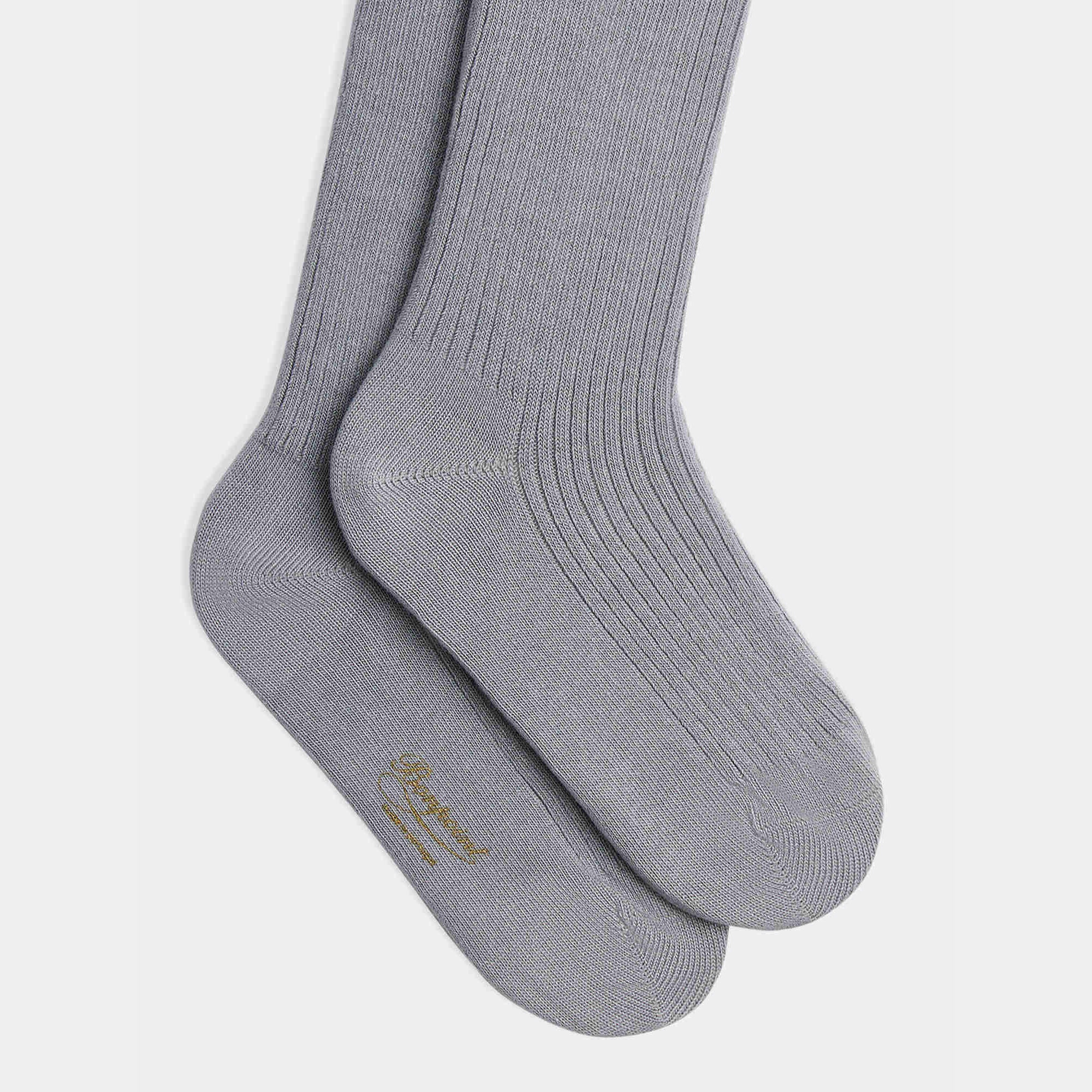 Girls Grey Cotton Socks