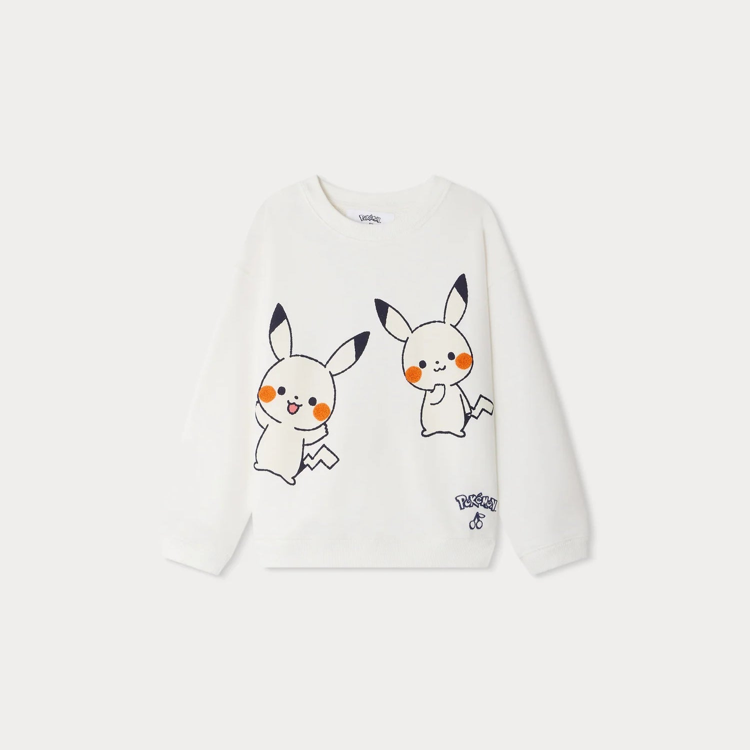 Boys & Girls White Cotton Sweatshirt