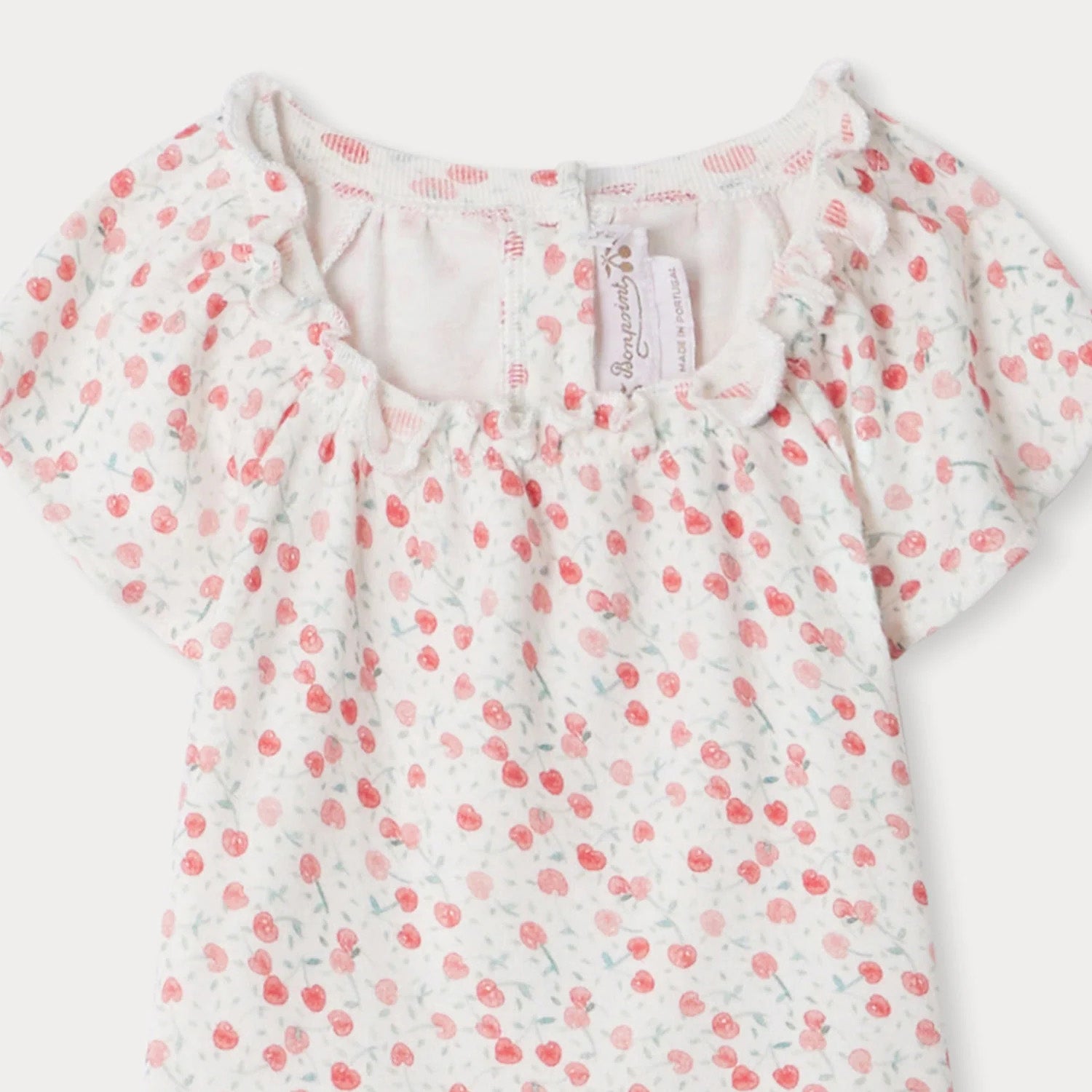 Baby Girls White Cherry Cotton Set