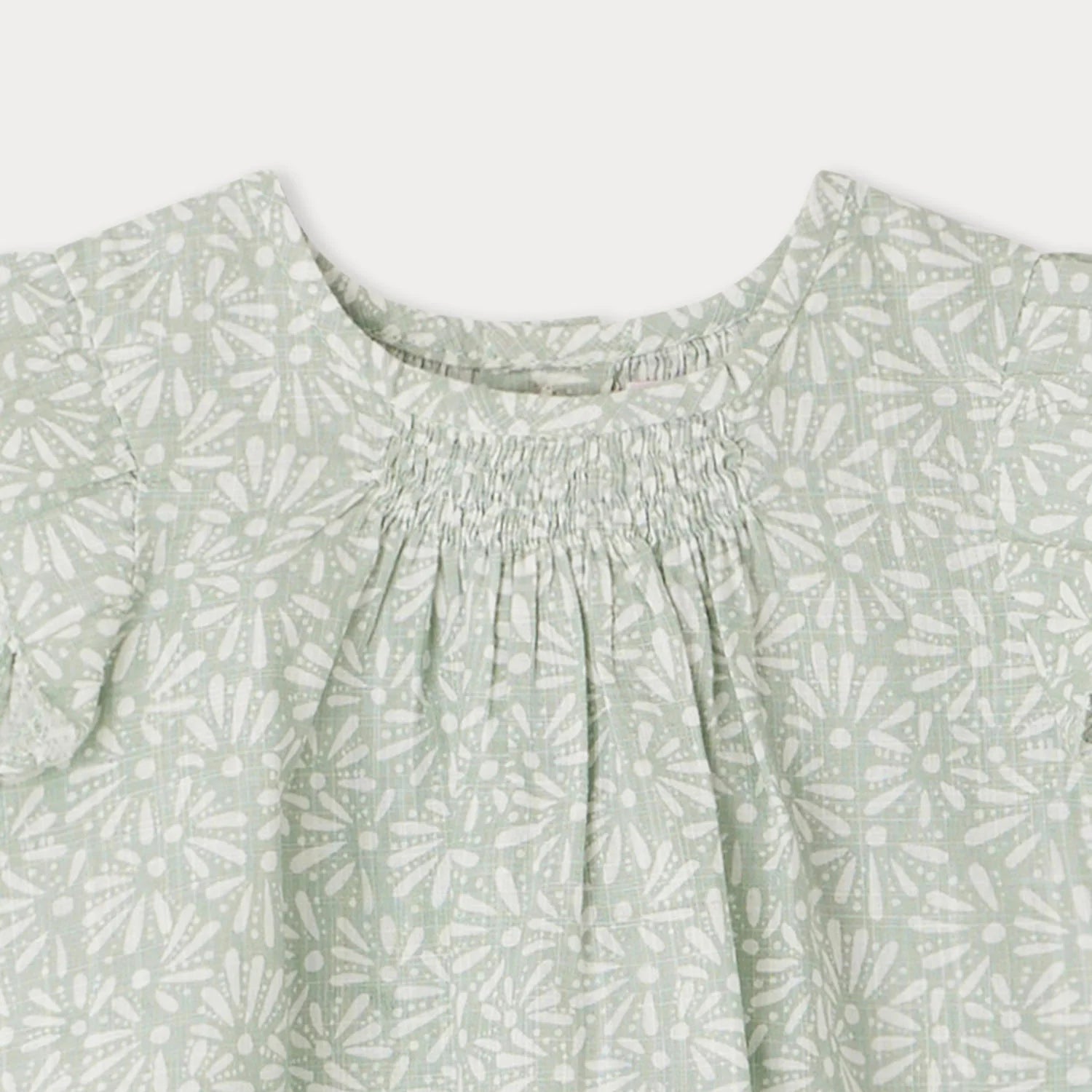Baby Girls Mint Floral Cotton Top