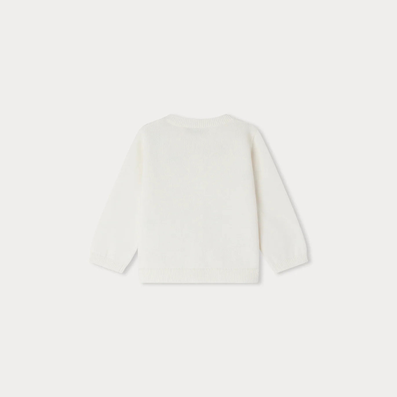 Baby Girls White Embroidered Cotton Cardigan