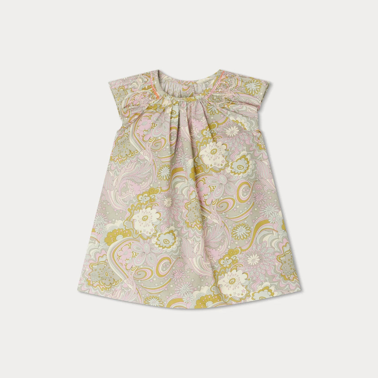 Baby Girls Multicolor Cotton Dress