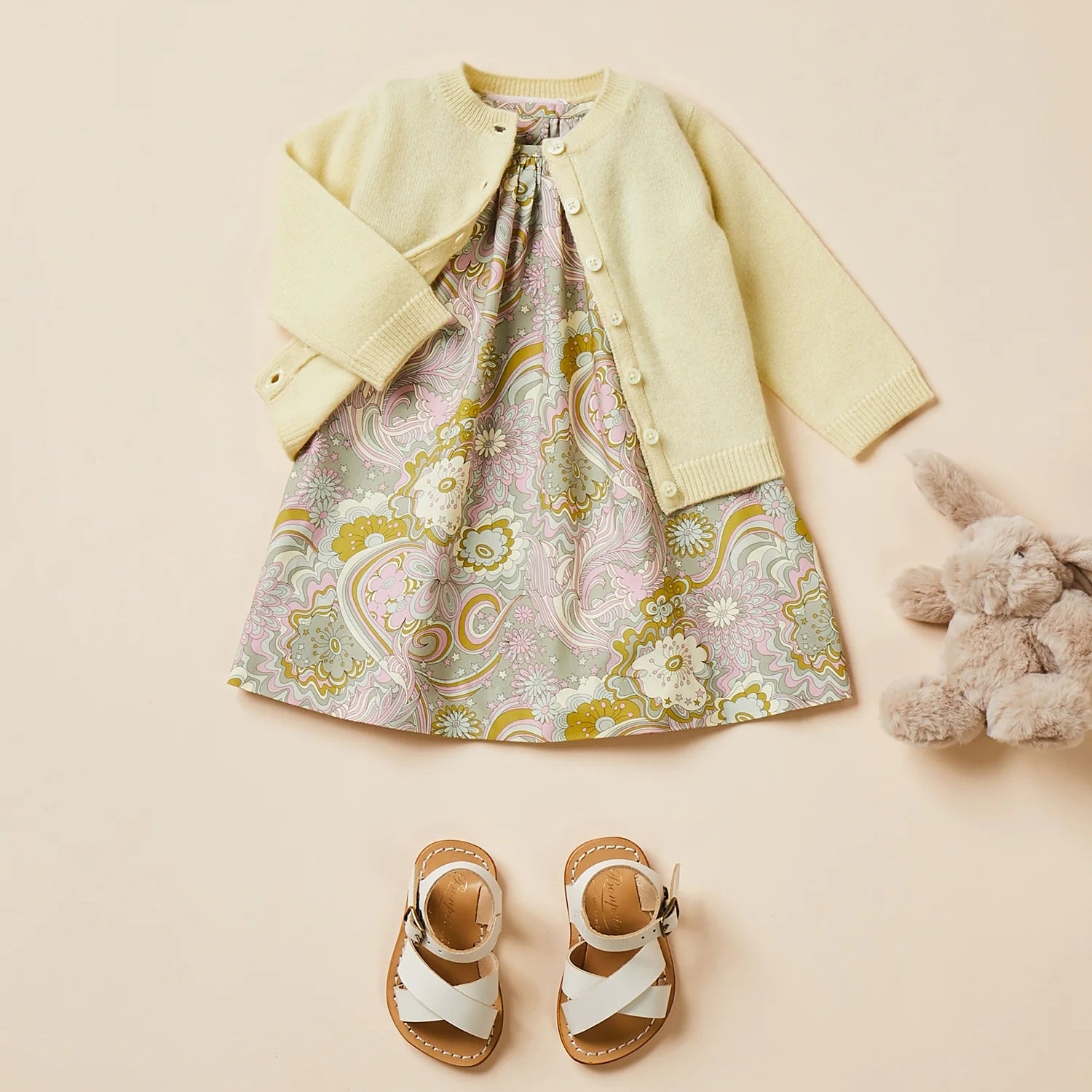 Baby Girls Multicolor Cotton Dress