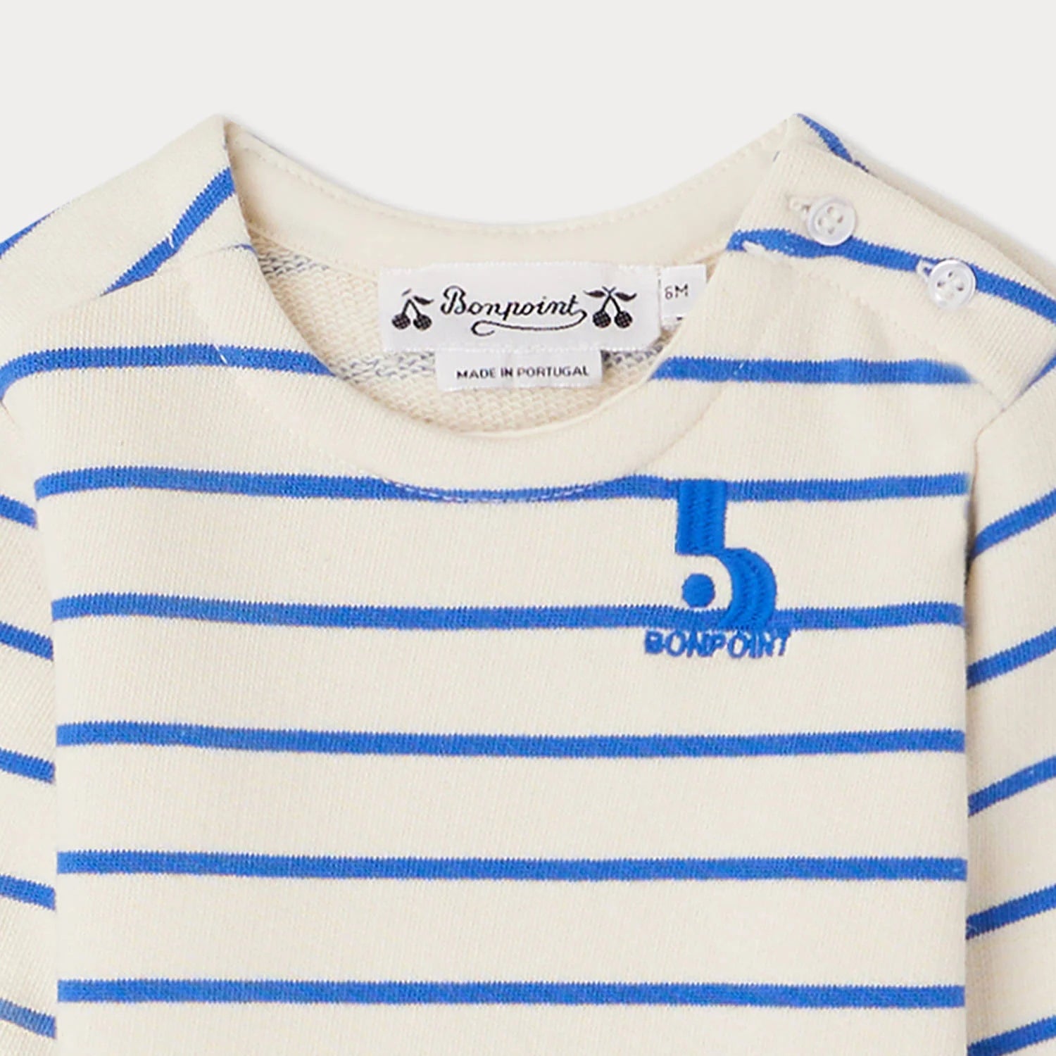 Baby Boys & Girls Blue Stripes Cotton T-Shirt