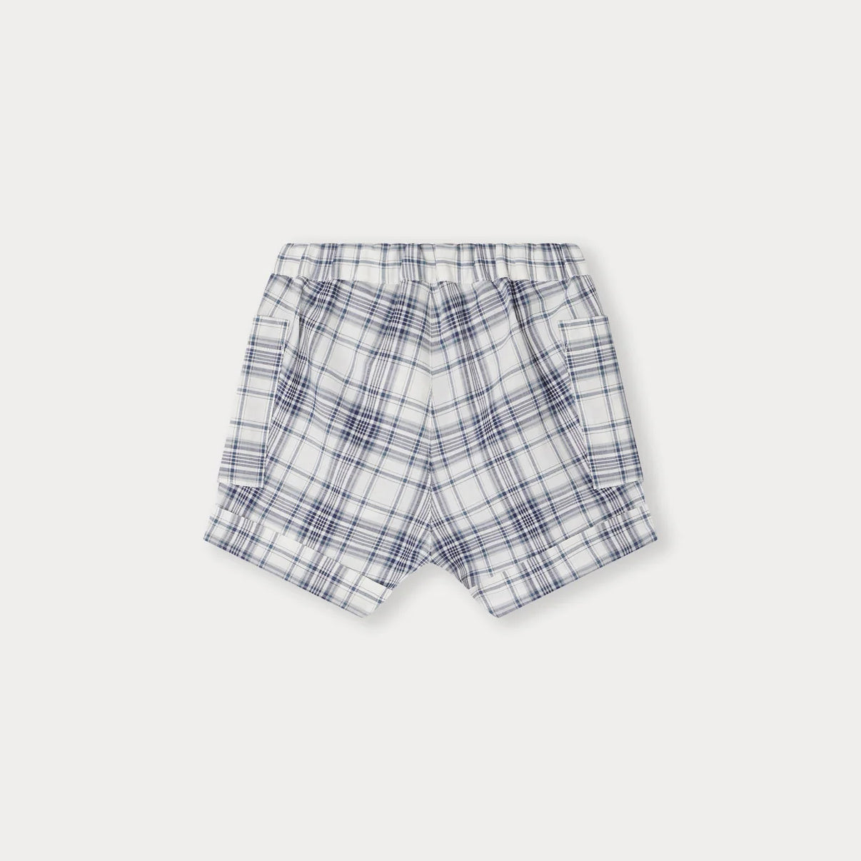 Baby Boys & Girls Blue Check Cotton Shorts