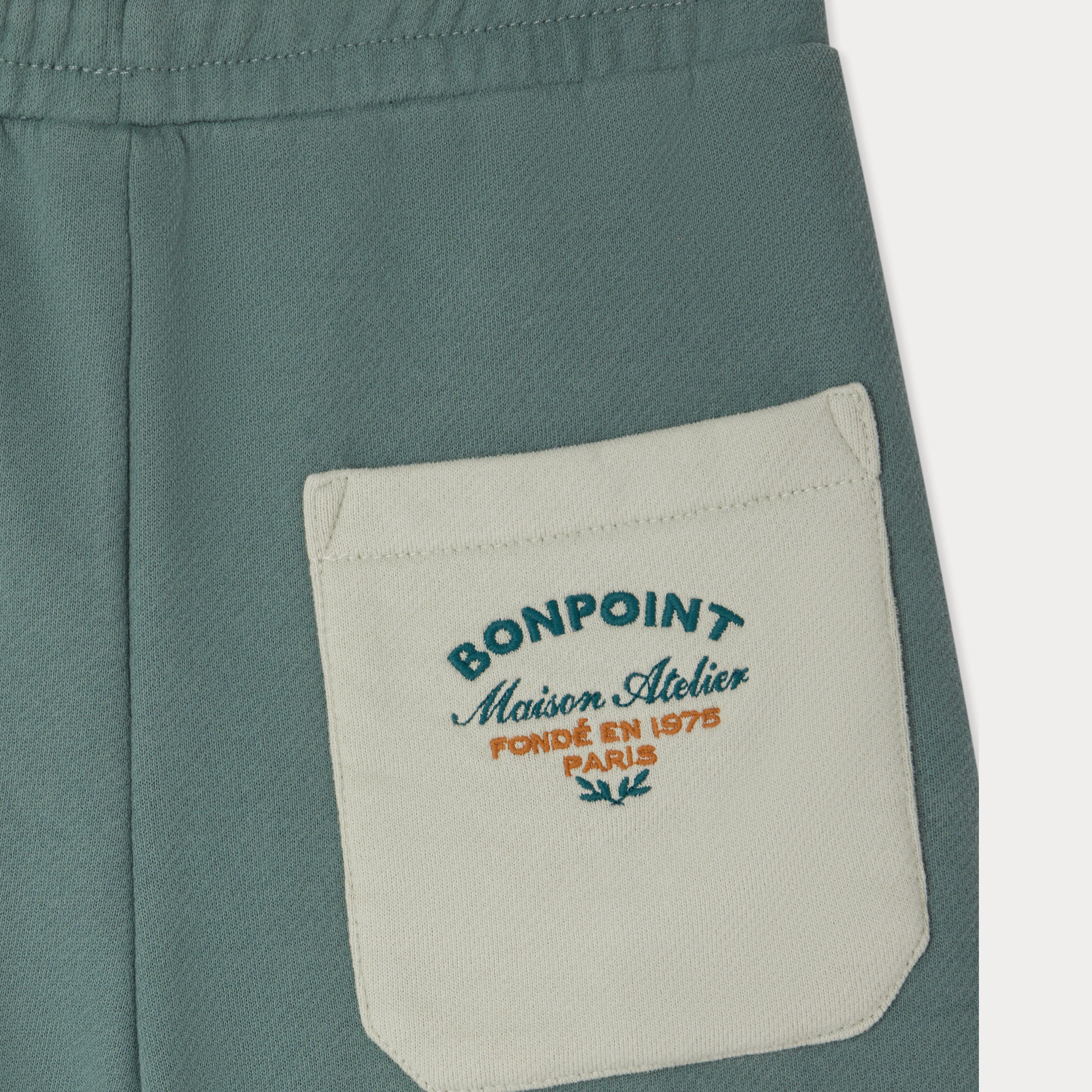 Boys Green Cotton Shorts