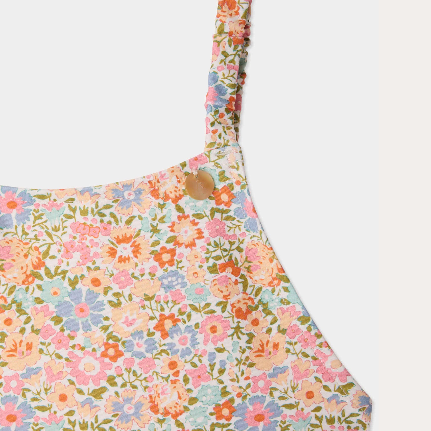 Girls Pink Floral Swimsuit