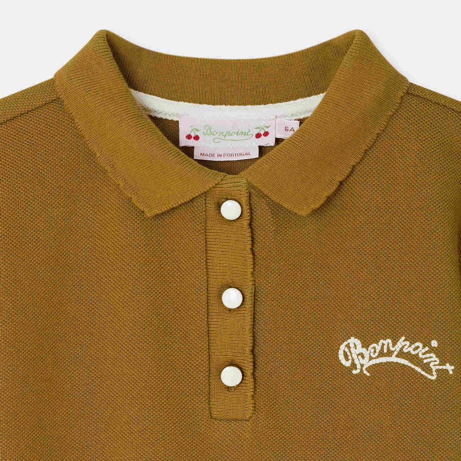 Girls Green Bronze Cotton Polo Shirt