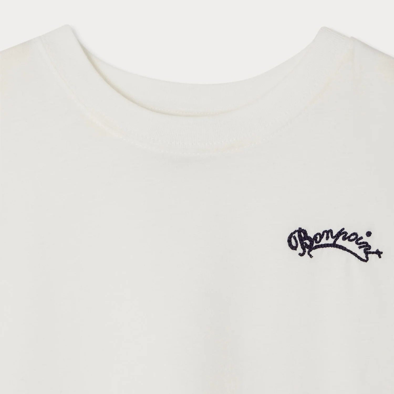 Girls White Cotton T-Shirt