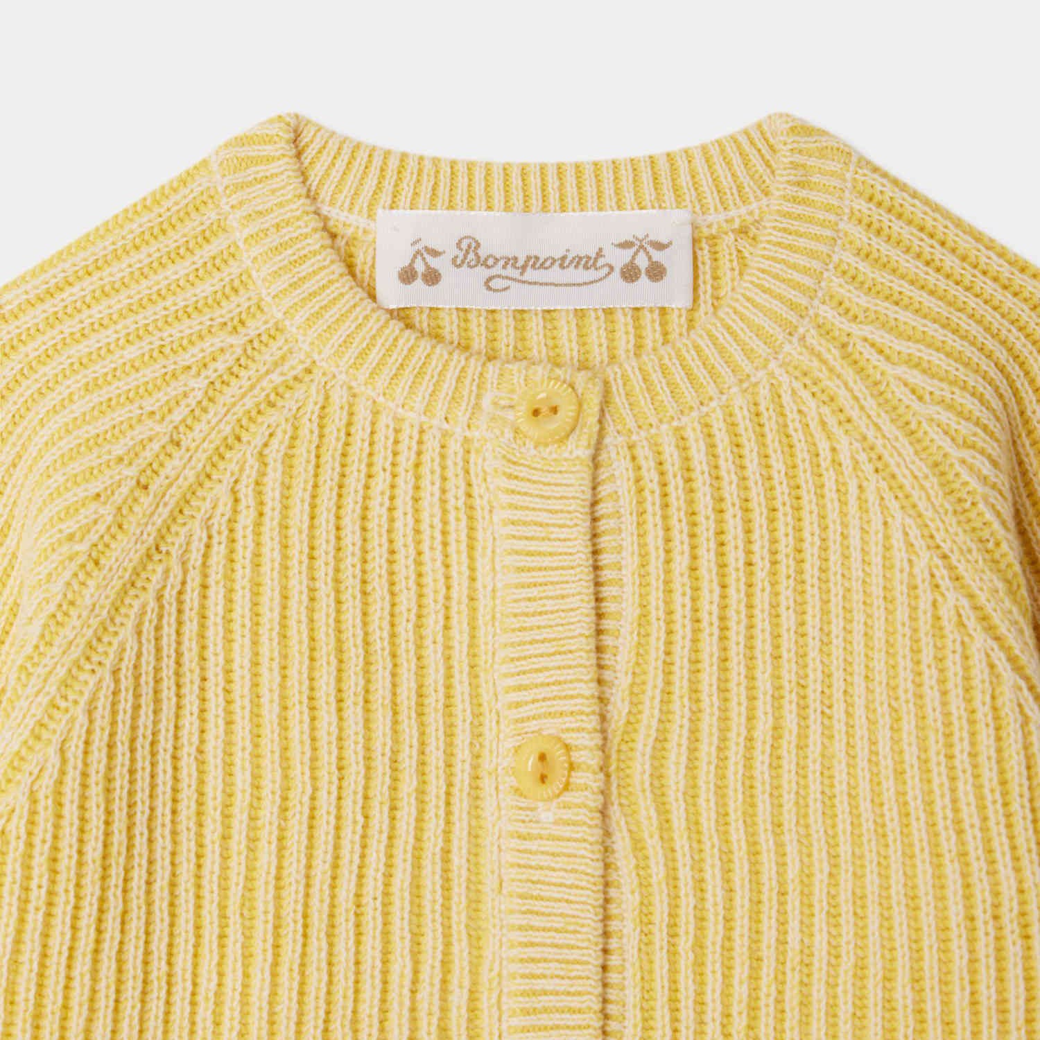 Baby Girls Yellow Cotton Cardigan