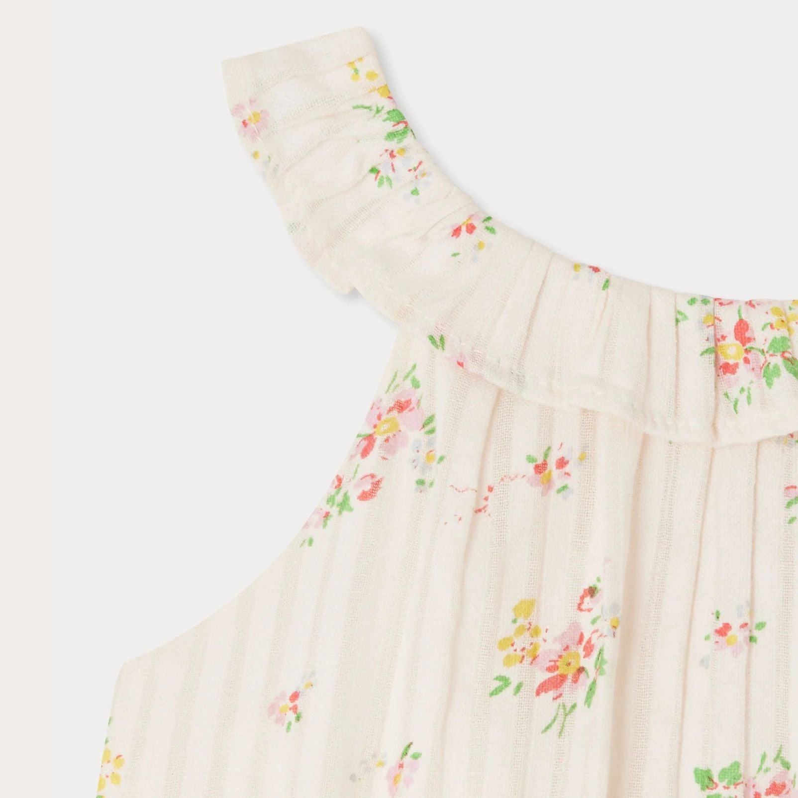 Baby Girls Ivory Floral Cotton Dress