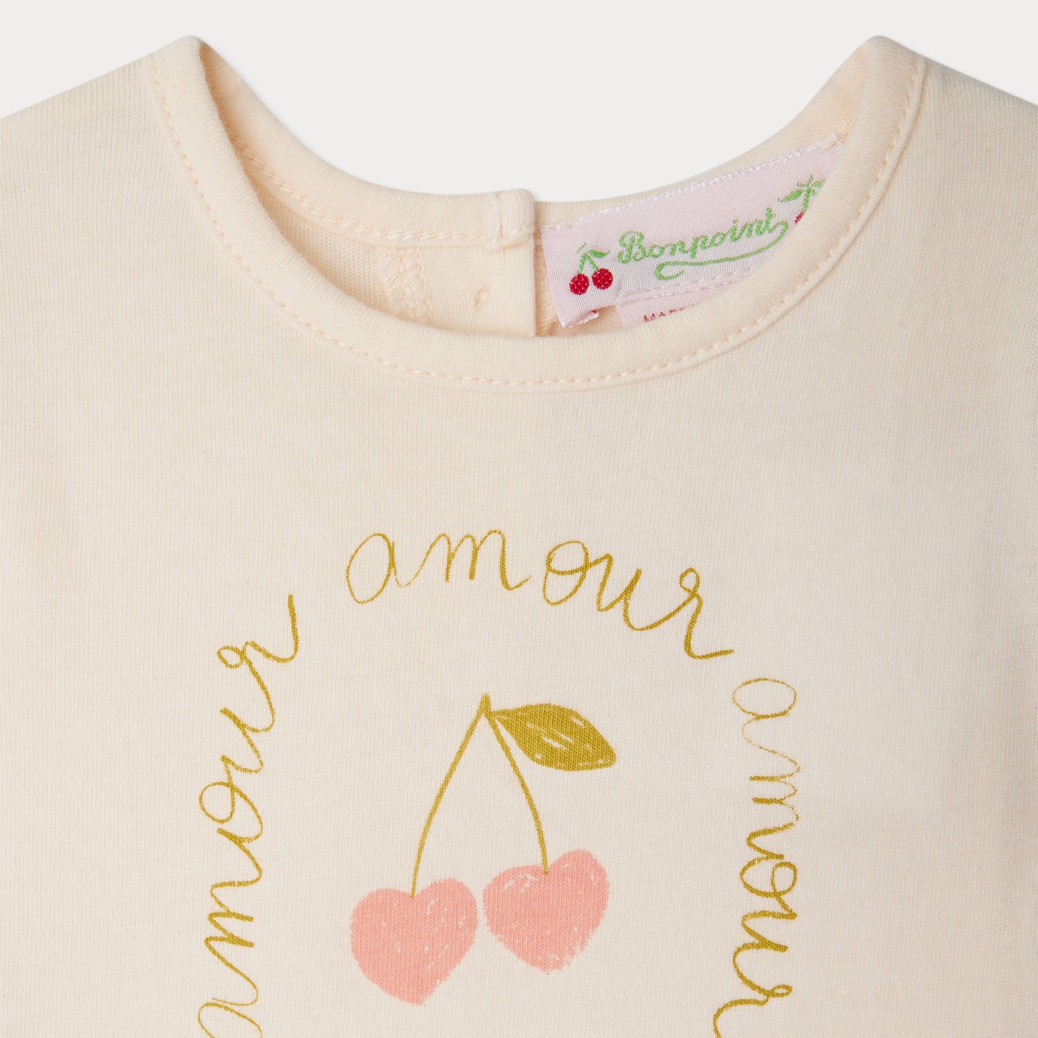 Baby Girls Light Pink Printed Cotton T-Shirt