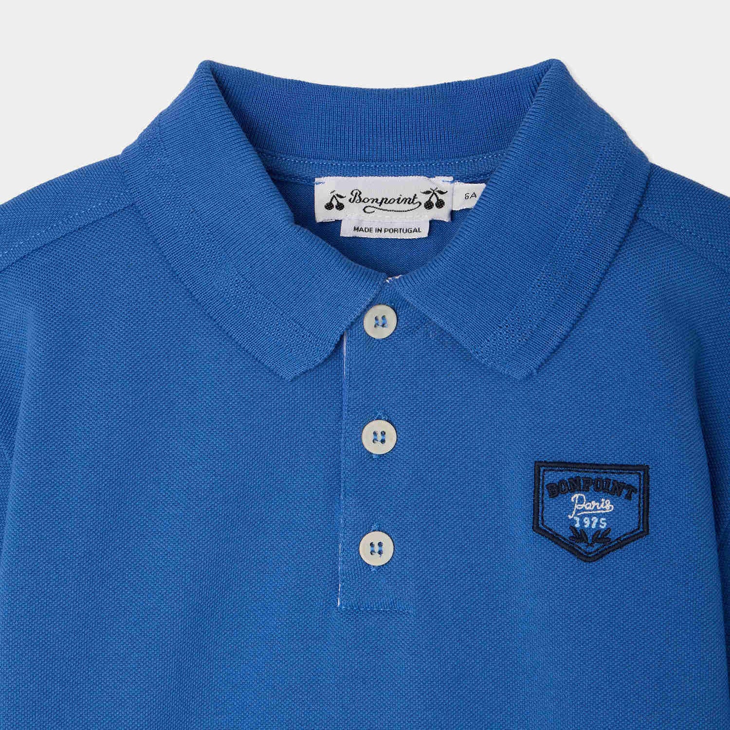 Boys Blue Cotton Polo Shirt
