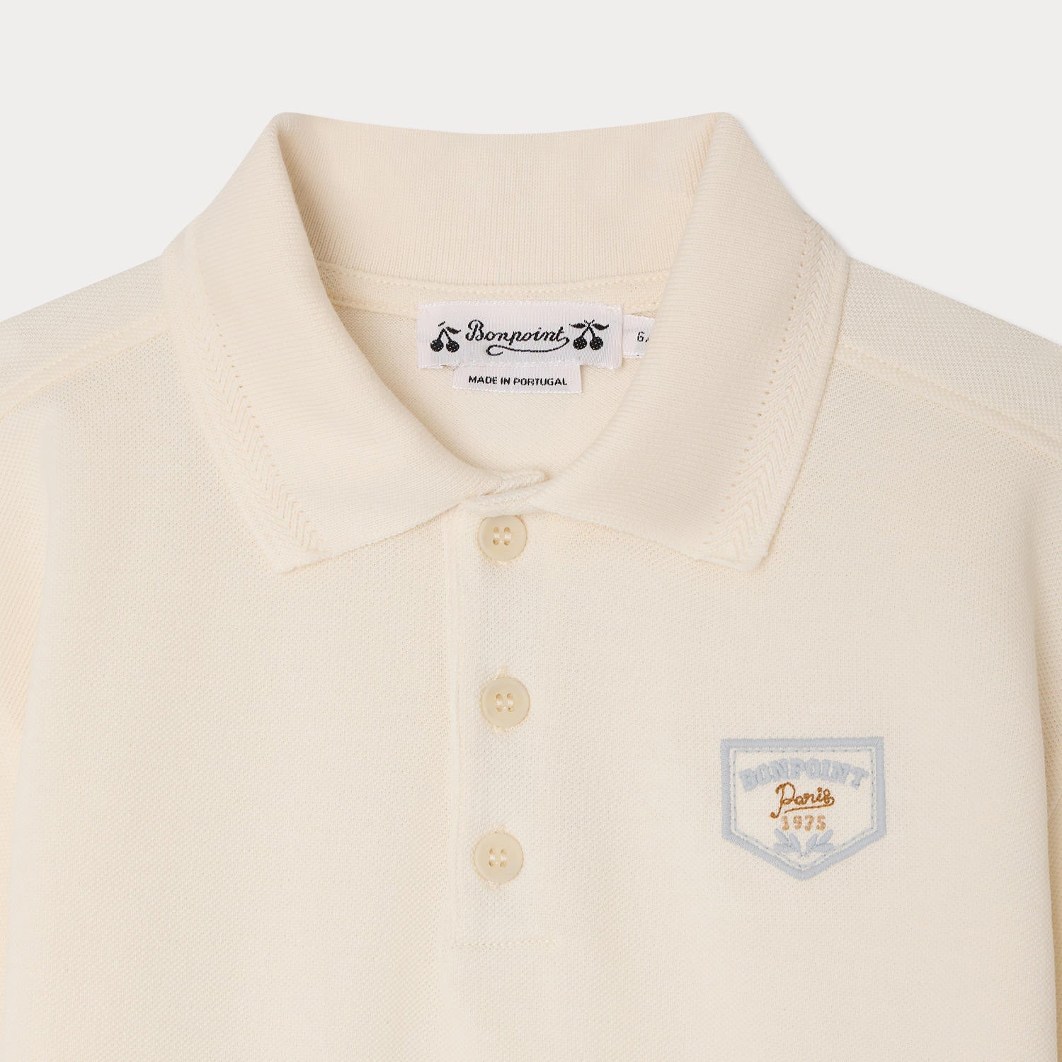 Boys White Cotton Polo Shirt