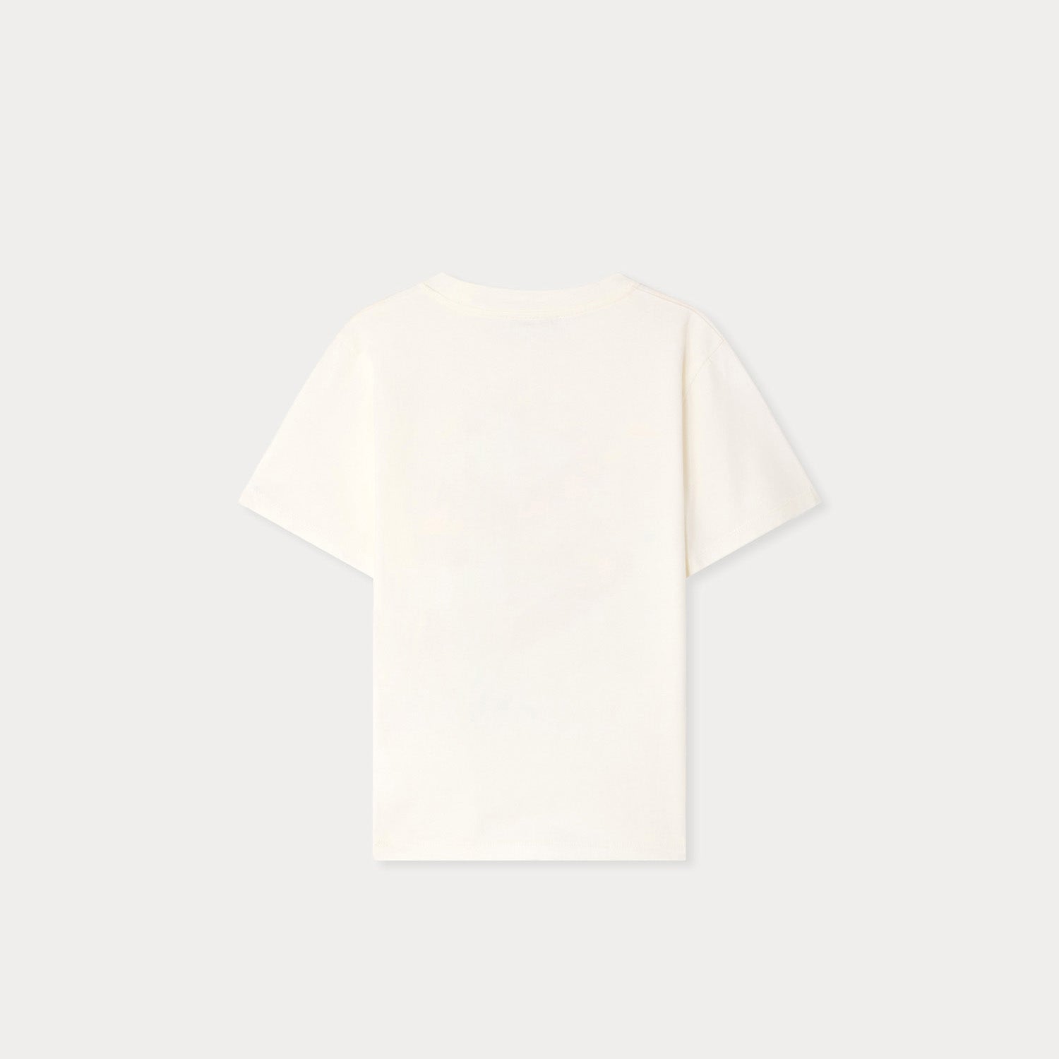 Boys White Printed Cotton T-Shirt