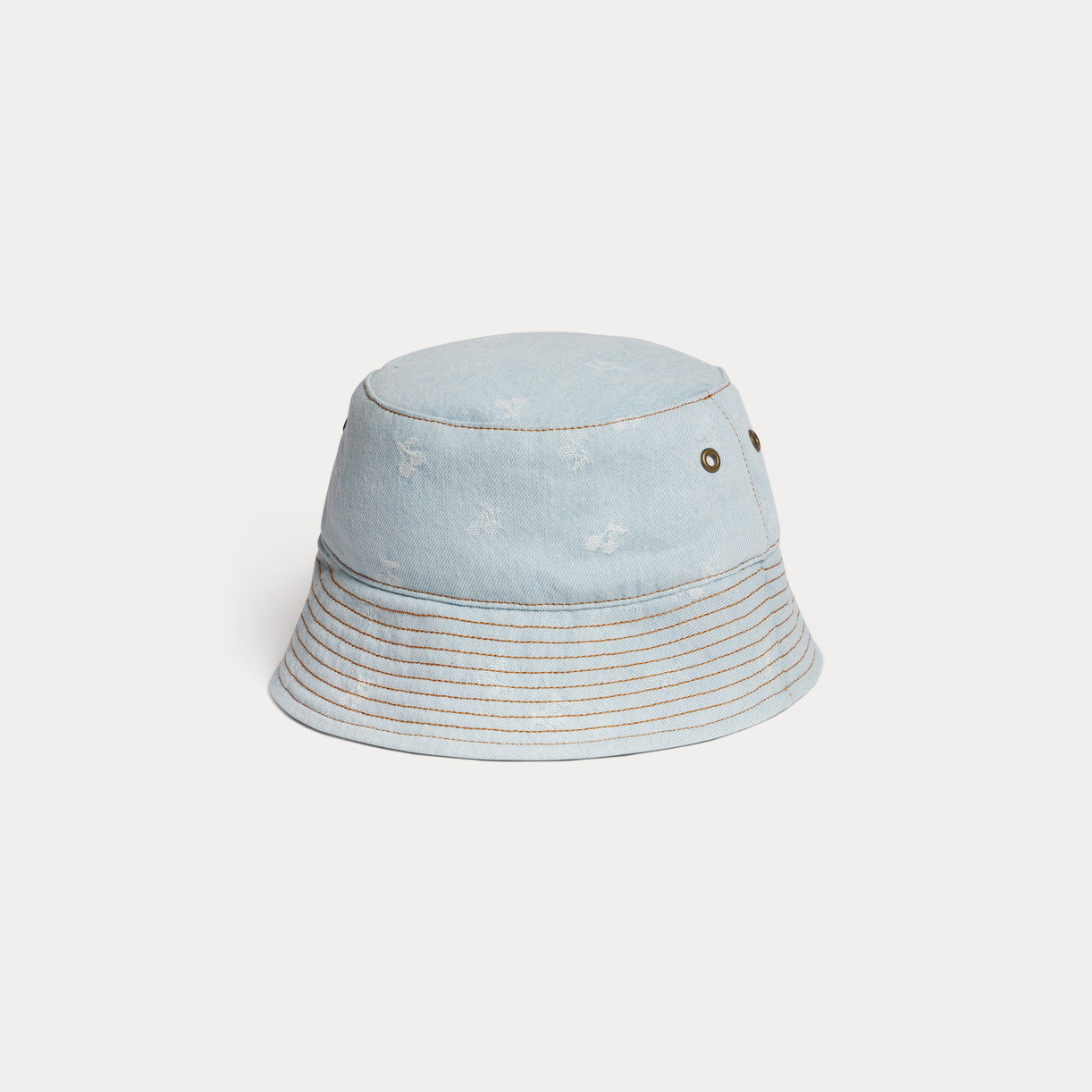 Girls Light Blue Denim Bucket Hat