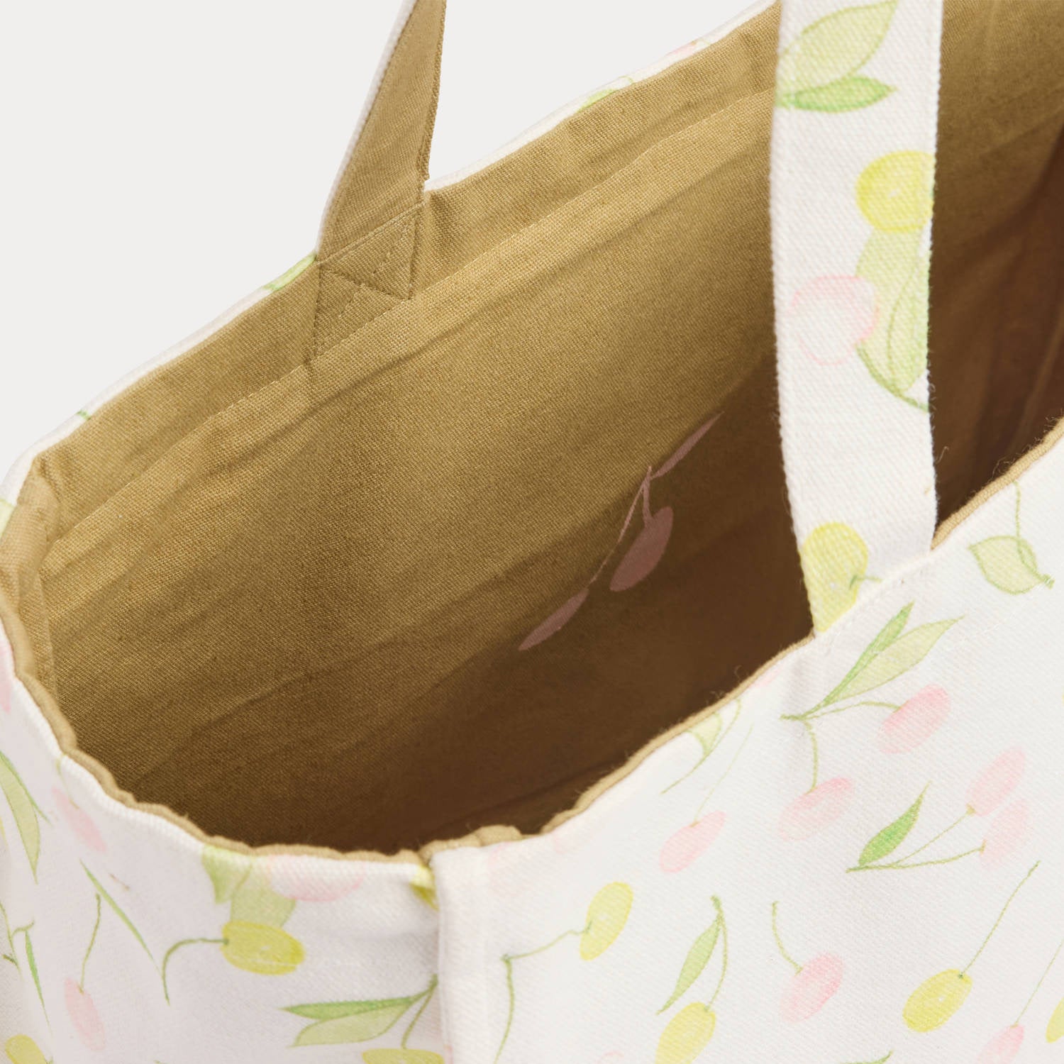 Girls White Cherry Printed Handbag(35 x 28 x 14 cm)