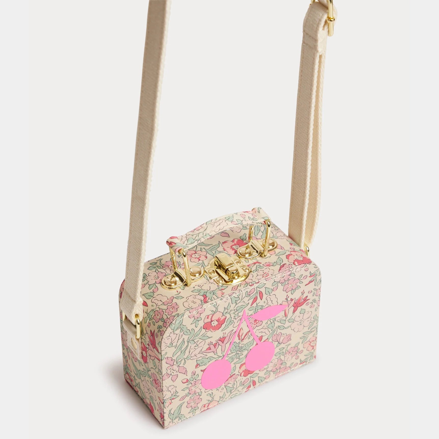 Girls Pink Floral Shoulder Bag(12.5 x 9.5 x 5.5 cm)